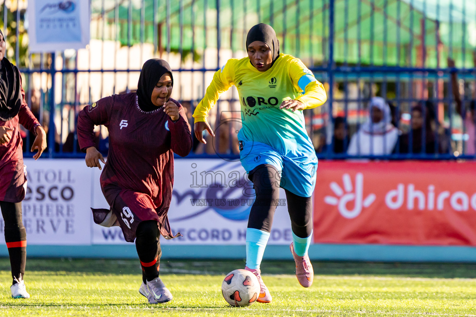 Kihaadhoo vs Hithaadhoo in Day 3 of Better in Baa Futsal Fiesta 2025 Woman's division held in B. Eydhafushi, Maldives on Friday, 7th November 2025. Photos: Nausham Waheed / images.mv