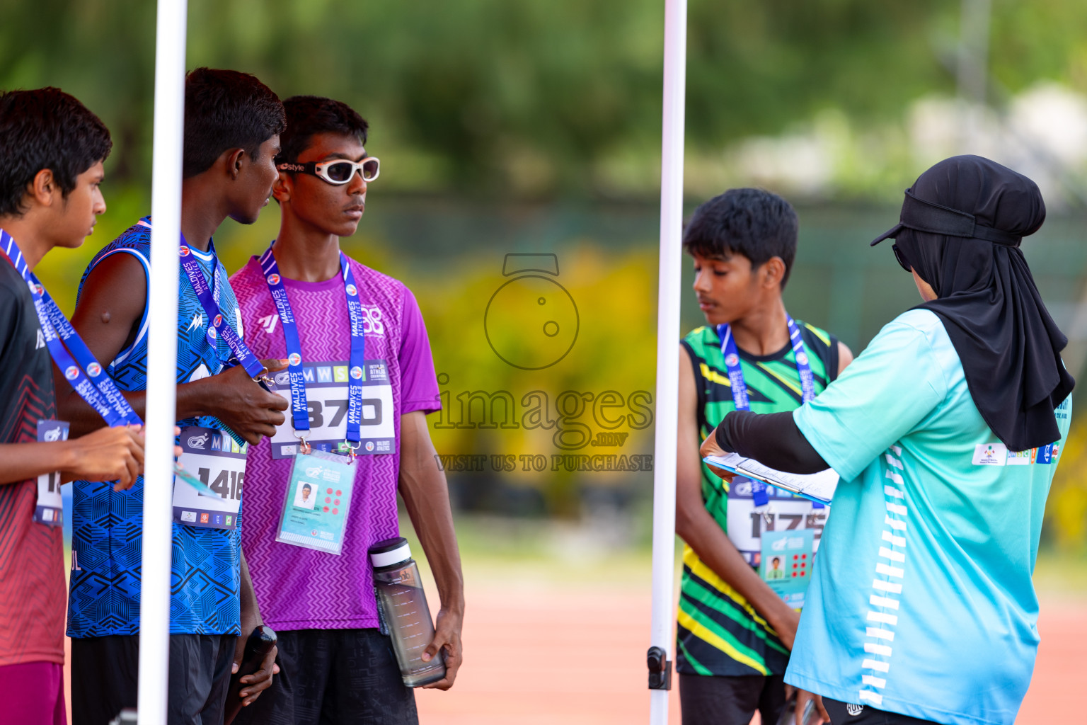 Day 1 of MWSC Interschool Athletics Championships 2024 held in Hulhumale Running Track, Hulhumale, Maldives on Saturday, 9th November 2024. Photos by: Ismail Thoriq / Images.mv