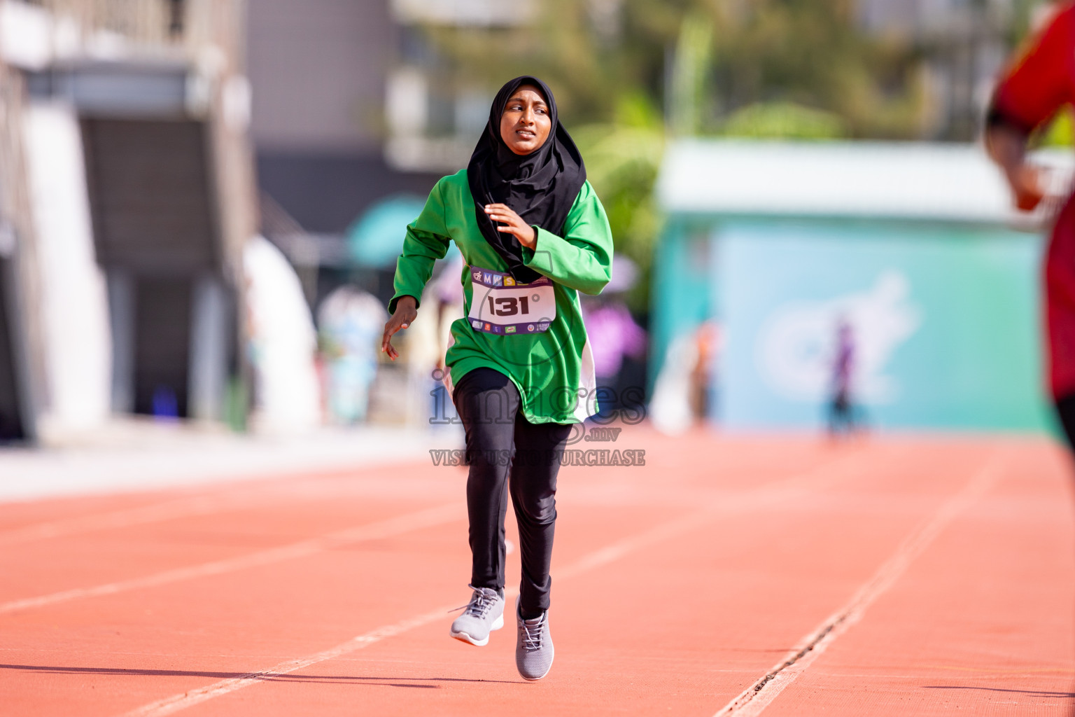 Day 3 of MWSC Interschool Athletics Championships 2024 held in Hulhumale Running Track, Hulhumale, Maldives on Monday, 11th November 2024. 
Photos by: Hassan Simah / Images.mv