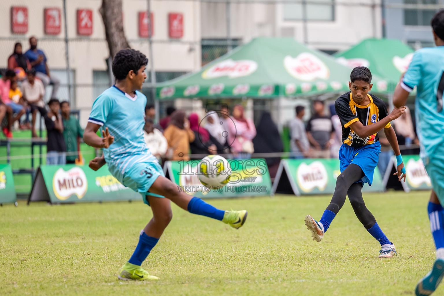 Day 2 of MILO Academy Championship 2025 (U14) was held on Friday, 31st October 2025 at Henveiru Football Grounds, Male', Maldives . 
Photos: Hassan Simah / images.mv