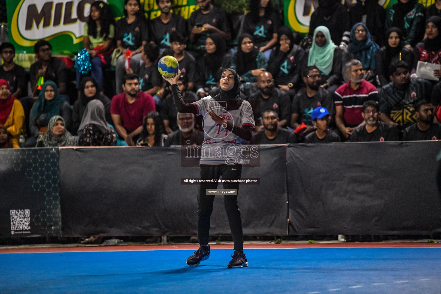 Finals of Milo 9th National Handball Tournament 2022 held in National Handball Grounds, Male', Maldives on 15 November 2022 Photos: Nausham Waheed / images.mv