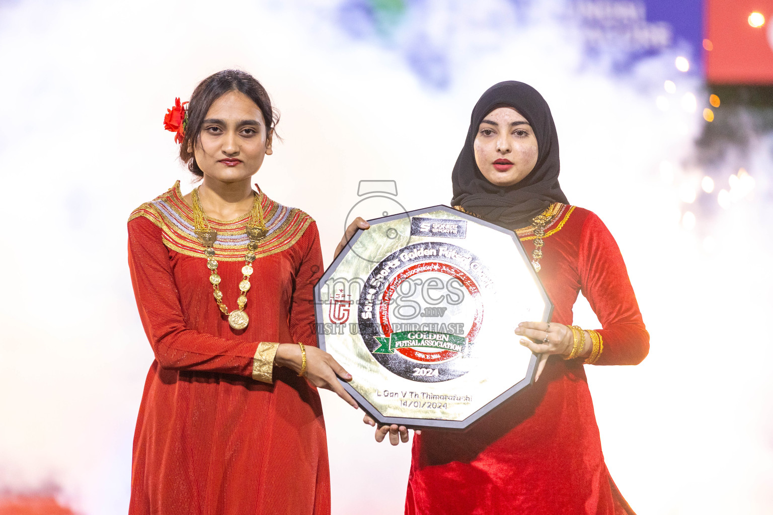 Opening of Golden Futsal Challenge 2024 with Charity Shield Match between L.Gan vs Th. Thimarafushi was held on Sunday, 14th January 2024, in Hulhumale', Maldives Photos: Ismail Thoriq / images.mv