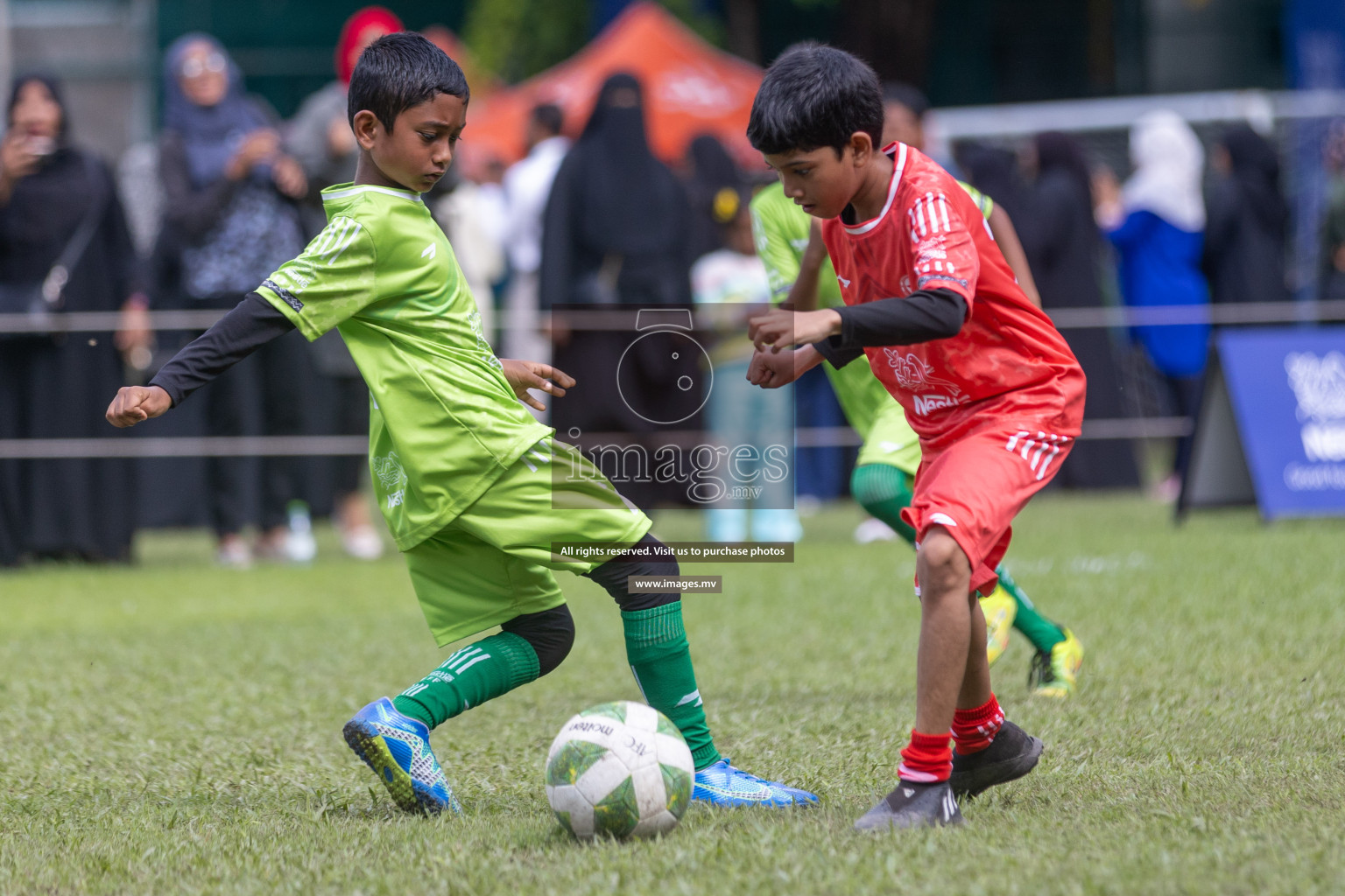 Day 2 of Nestle kids football fiesta, held in Henveyru Football Stadium, Male', Maldives on Thursday, 12th October 2023 Photos: Shuu Abdul Sattar / mages.mv