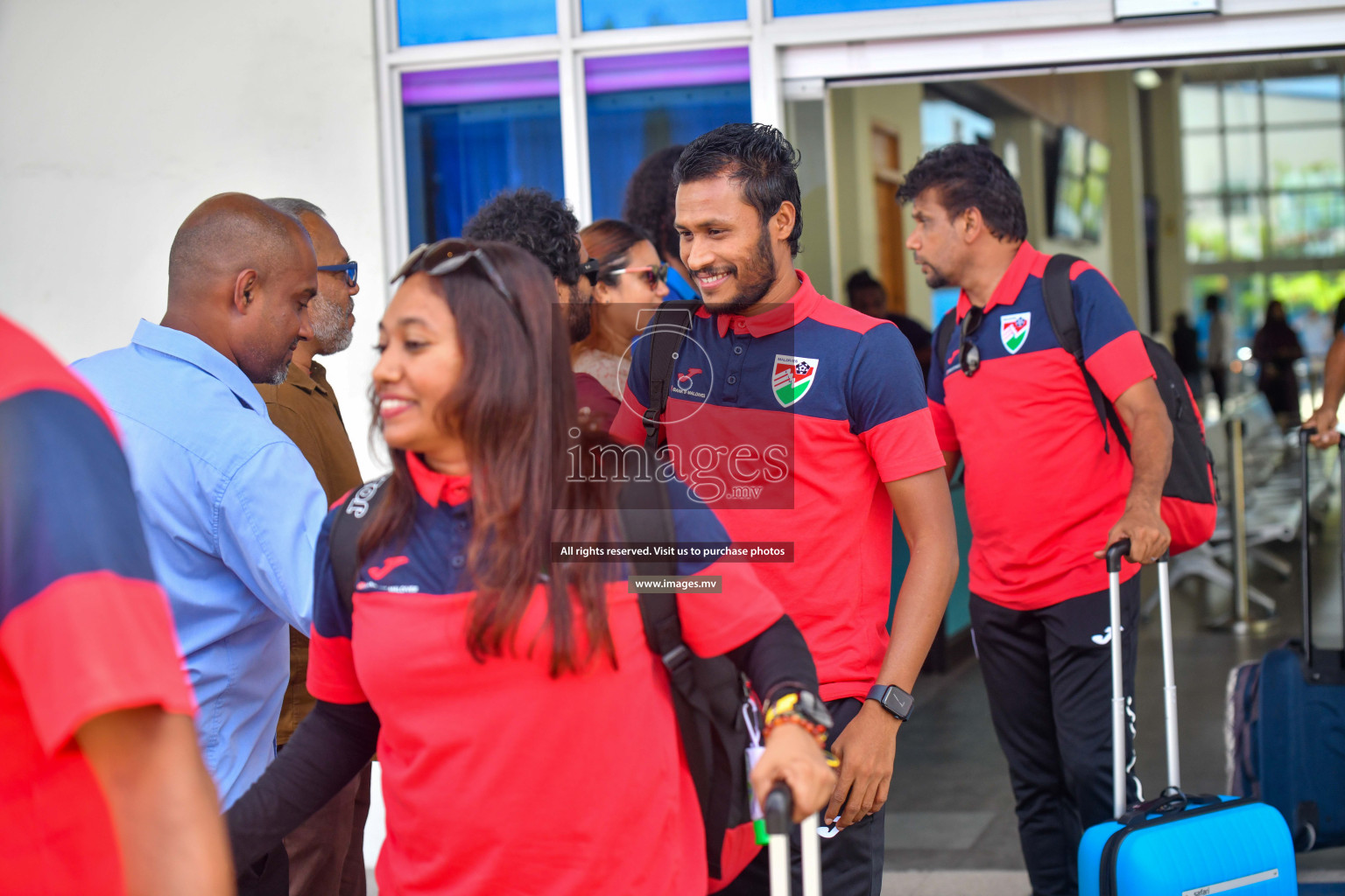 The Senior Men's National Team depart to Japan Training Camp from Maafannu Bus Terminal, Male', Maldives on 5th June 2023 Photos: Nausham Waheed/ Images.mv