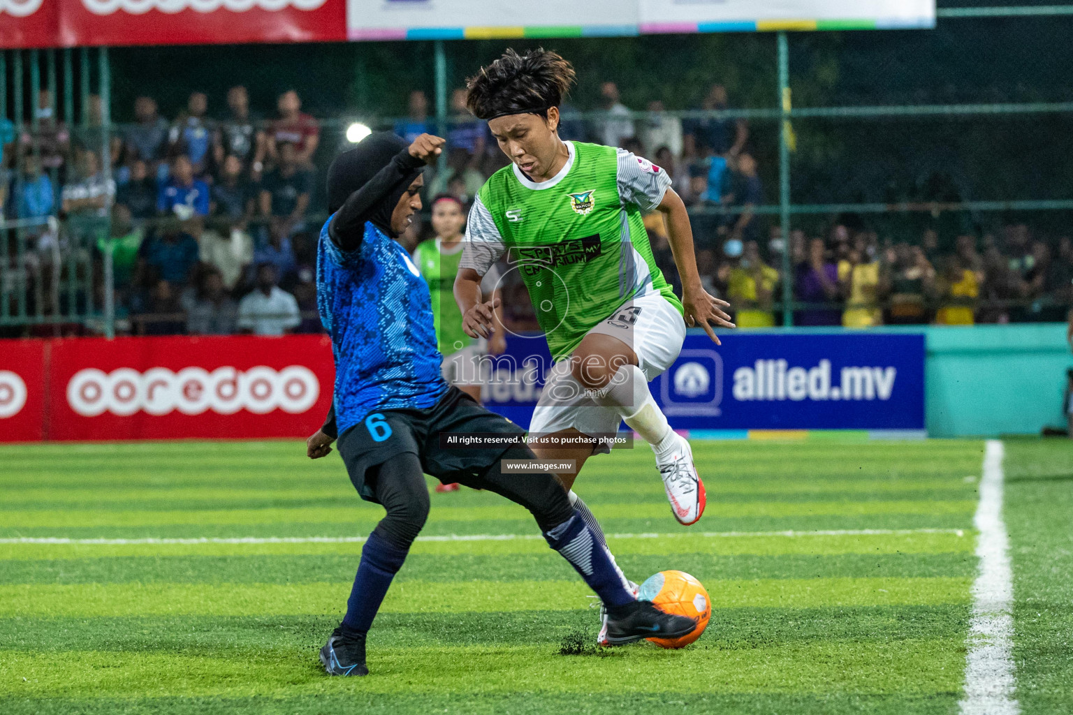 orts Limited vs WAMCO - in the Finals 18/30 Women's Futsal Fiesta 2021 held in Hulhumale, Maldives on 18 December 2021. Photos by Shuu Abdul Sattar