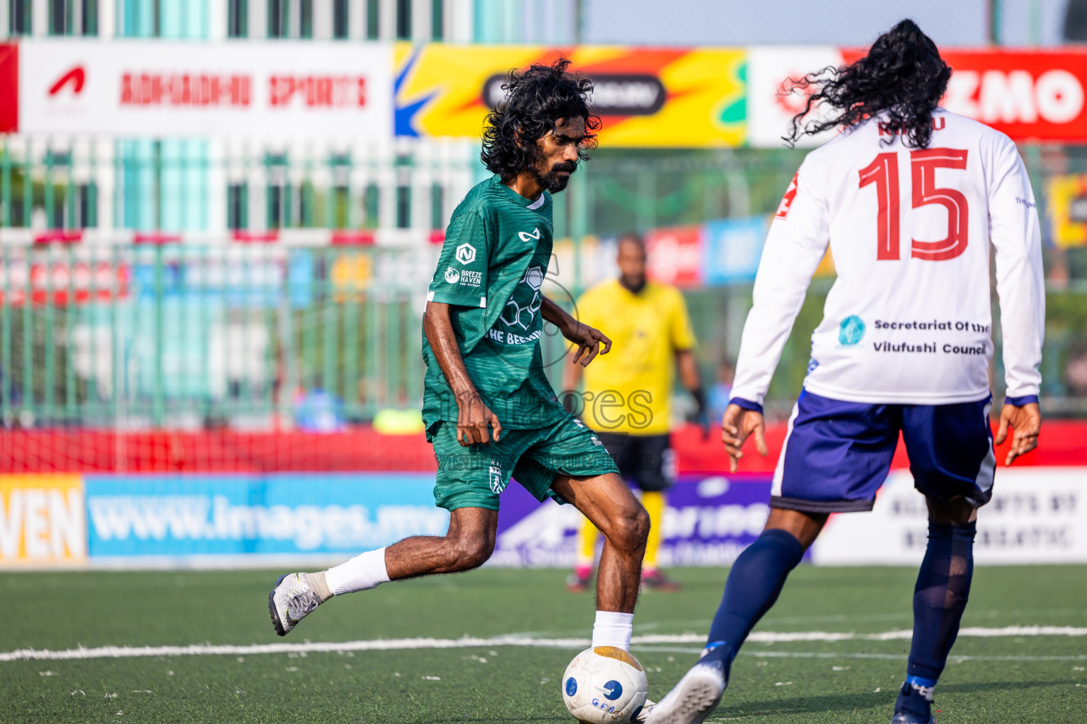 Th Thimarafushi vs Th Vilufushi in Day 14 of Golden Futsal Challenge 2025 was held on Saturday, 18th January 2025, in Hulhumale', Maldives. Photos: Nausham Waheed / images.mv