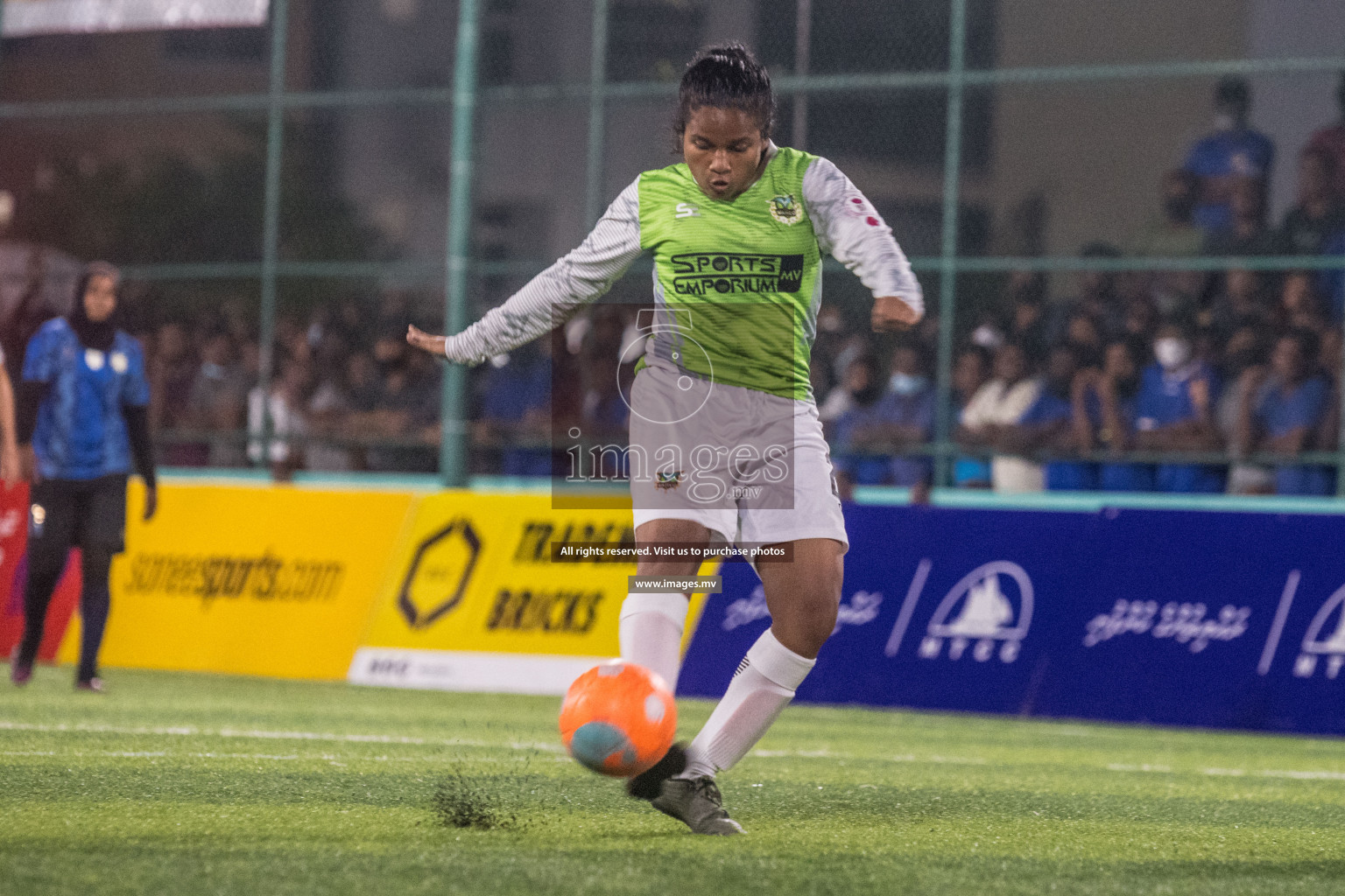 Ports Limited vs WAMCO - in the Finals 18/30 Women's Futsal Fiesta 2021 held in Hulhumale, Maldives on 18 December 2021. Photos by Nausham Waheed & Shuu Abdul Sattar