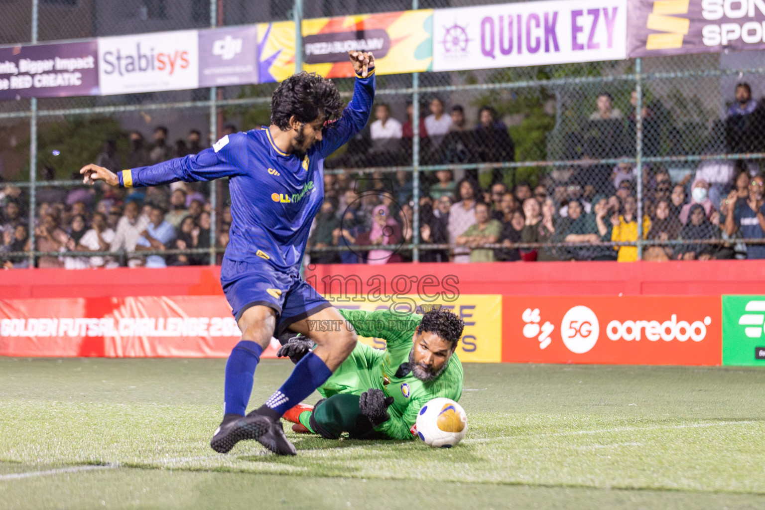 HA Baarah vs HA Maarandhoo in Day 5 of Golden Futsal Challenge 2025 on Thursday, 9th January 2025, in Hulhumale', Maldives 
Photos: Hassan Simah / images.mv