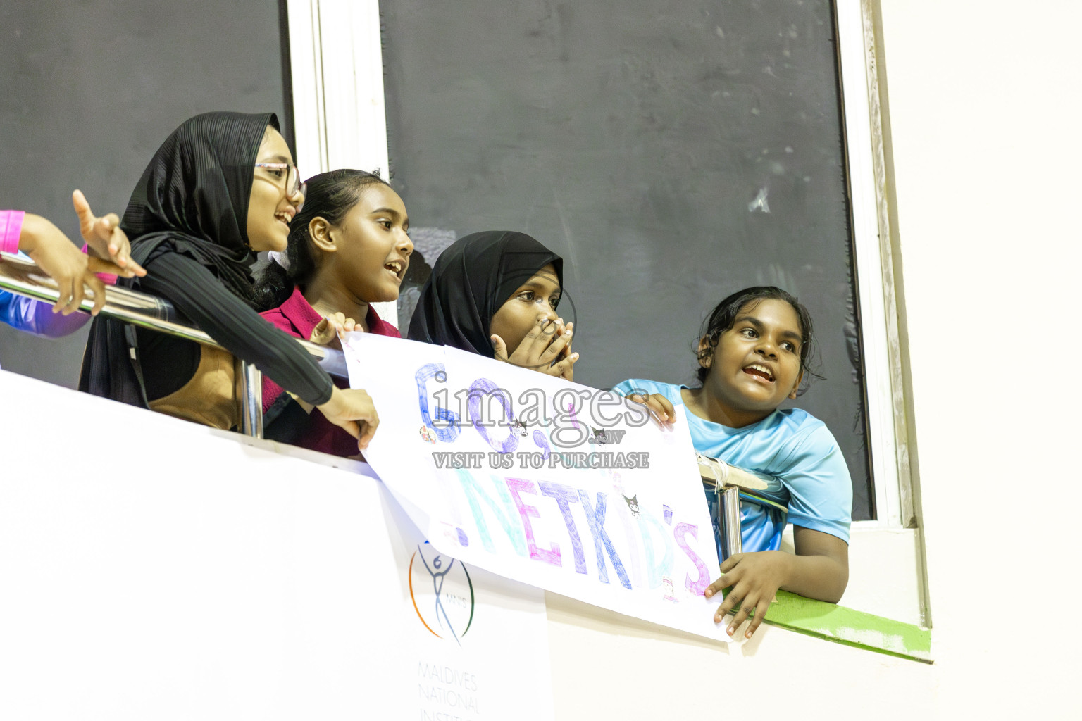 Netkids A vs Fionti A Team in Day 5 of 3rd Netball Junior Championship, held at Social Center on Thursday 23rd January 2025 . Photos: Shuu Abdul Sattar / images.mv