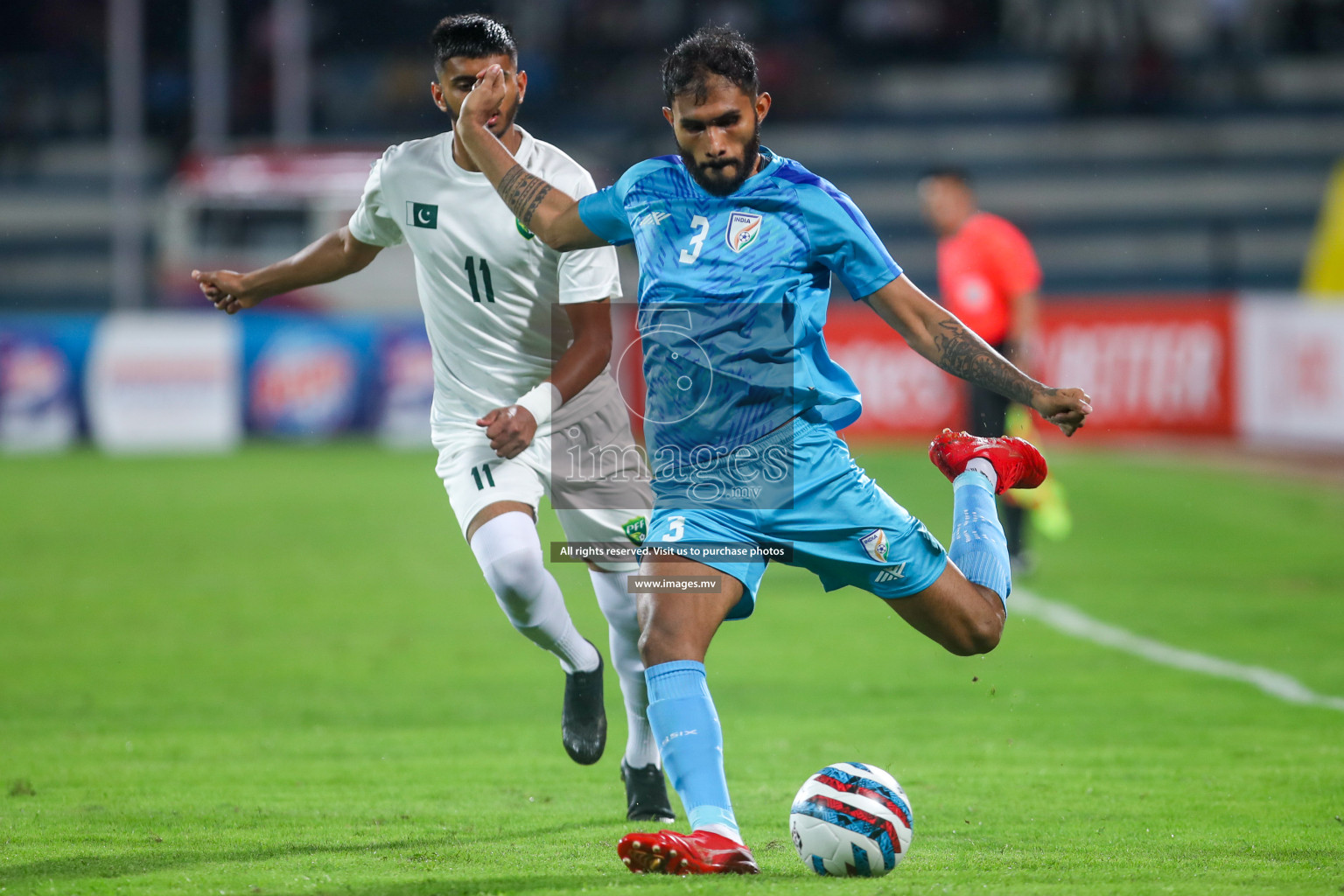 India vs Pakistan in the opening match of SAFF Championship 2023 held in Sree Kanteerava Stadium, Bengaluru, India, on Wednesday, 21st June 2023. Photos: Nausham Waheed / images.mv