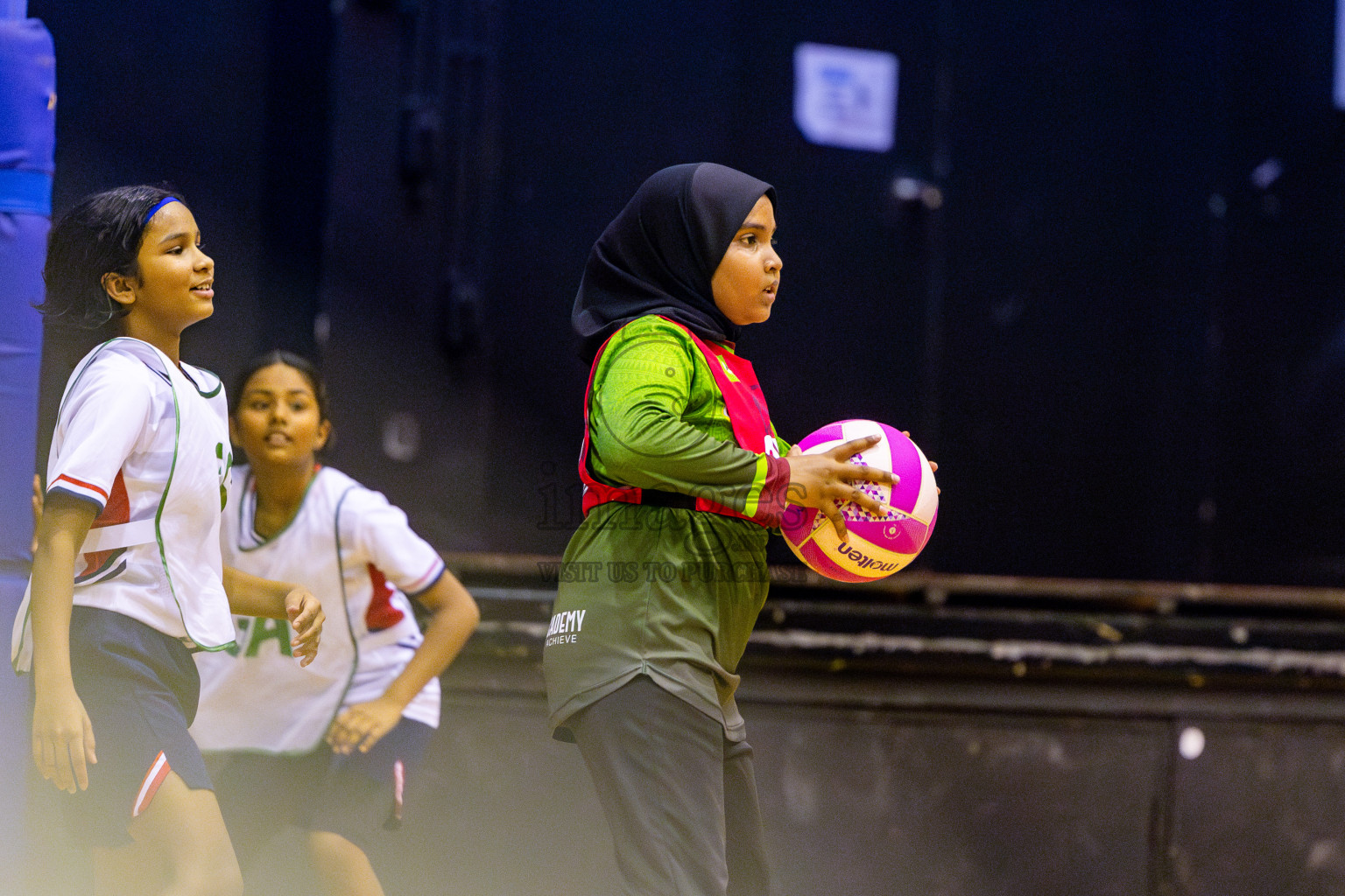 Fiontti Sports Club vs Net Queens in Day 2 of 3rd Junior Championship - Netball association of Maldives, held at Social Center on Monday 20th January 2025 . Photos by Nausham Waheed