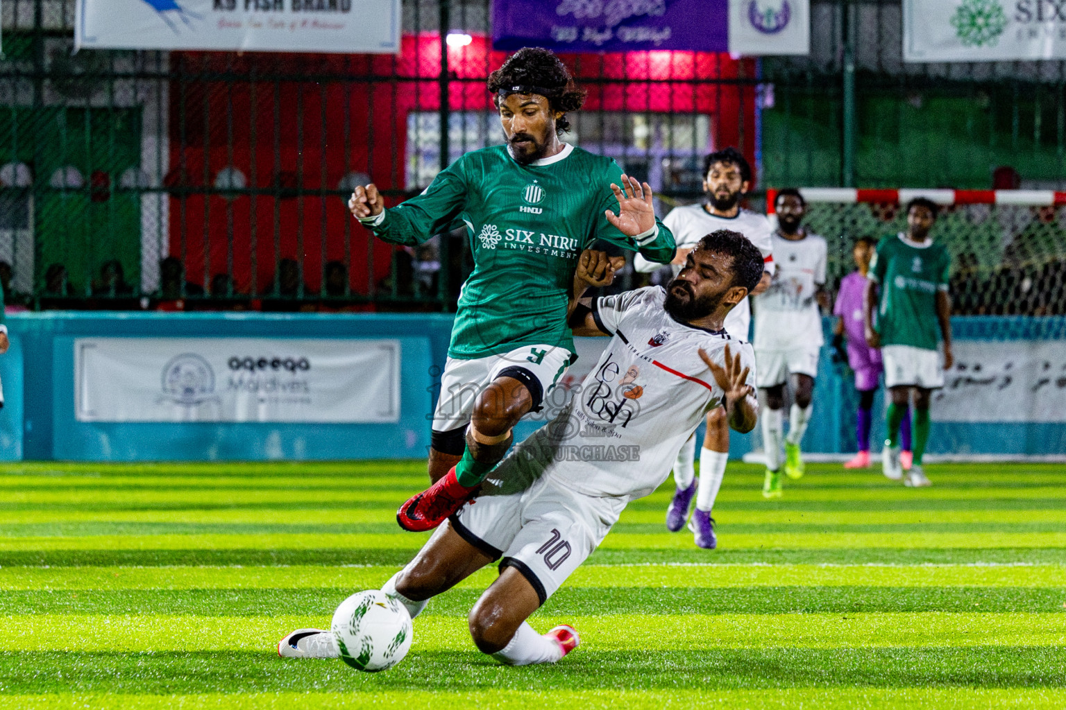 Ifhaams vs Dee Cee Jay SC in Final of Laamehi Dhiggaru Ekuveri Futsal Challenge 2025 was held on Tuesday, 29th July 2025, at Dhiggaru Futsal Ground, Dhiggaru, Maldives Photos: Nausham Waheed  / images.mv