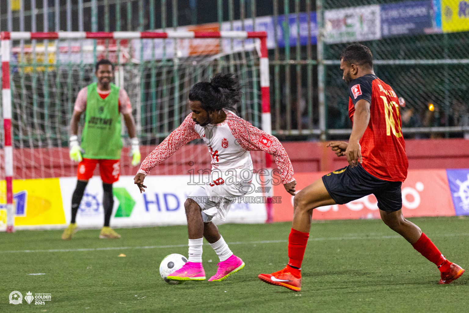 L Maavah vs L Gan in Day 7 of Golden Futsal Challenge 2024 was held on Saturday, 20th January 2024, in Hulhumale', Maldives Photos: Ismail Thoriq / images.mv