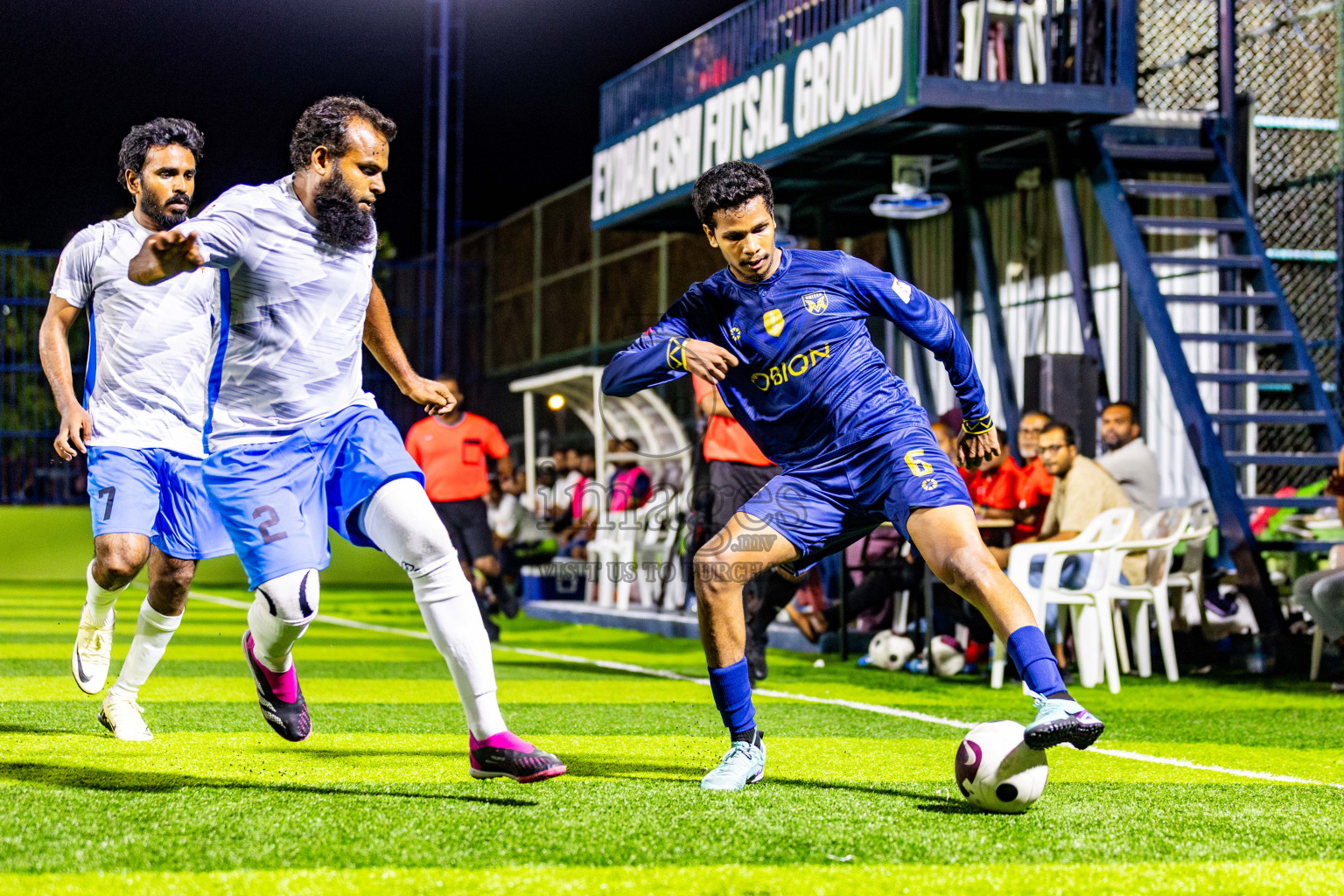 Keawan FC vs United V in Day 4 of Eydhafushi Futsal Cup 2024 was held on Thursday, 11th April 2024, in B Eydhafushi, Maldives Photos: Nausham Waheed / images.mv