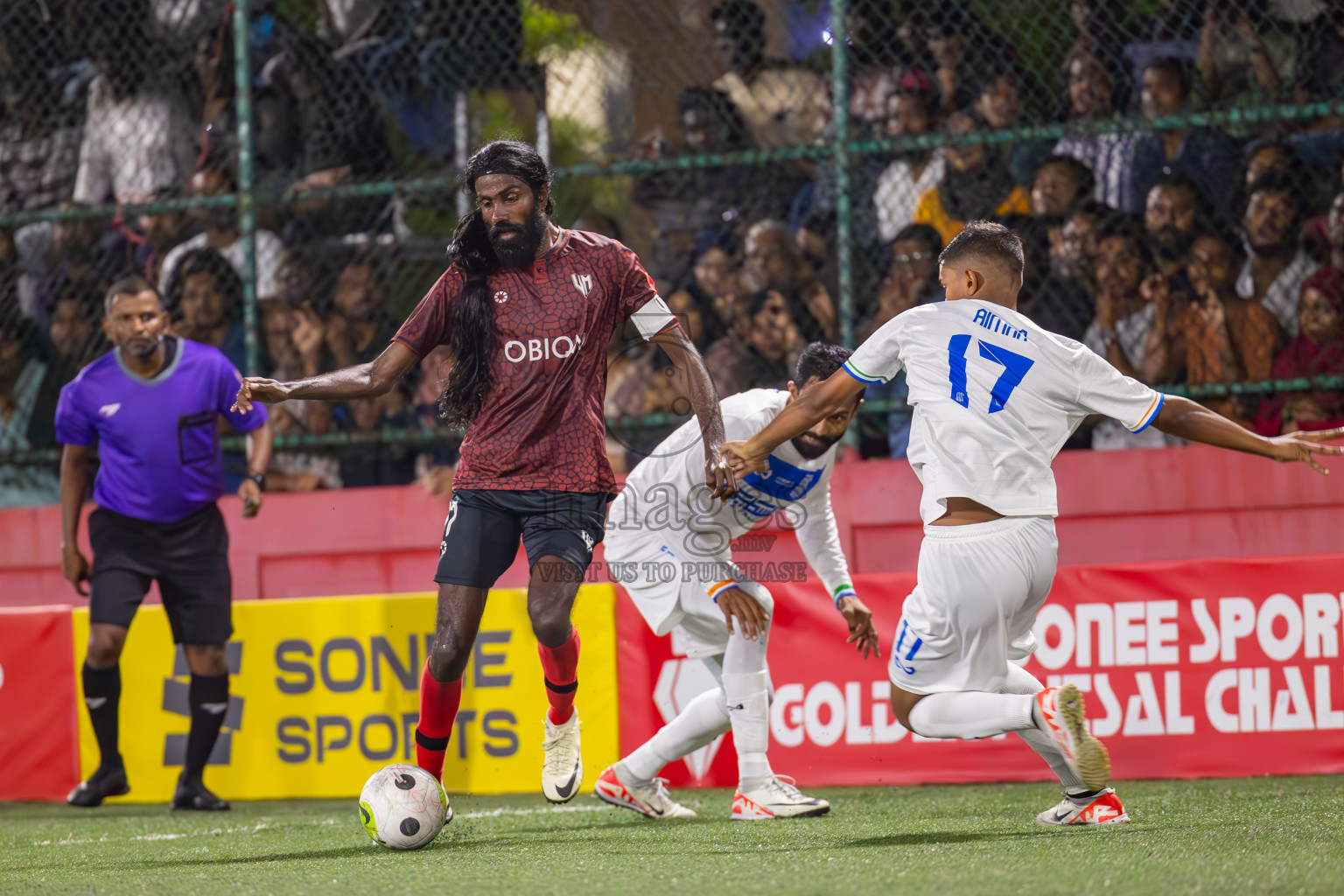 Vilimale vs S Hithadhoo in Quarter Finals of Golden Futsal Challenge 2024 which was held on Friday, 1st March 2024, in Hulhumale', Maldives Photos: Ismail Thoriq / images.mv