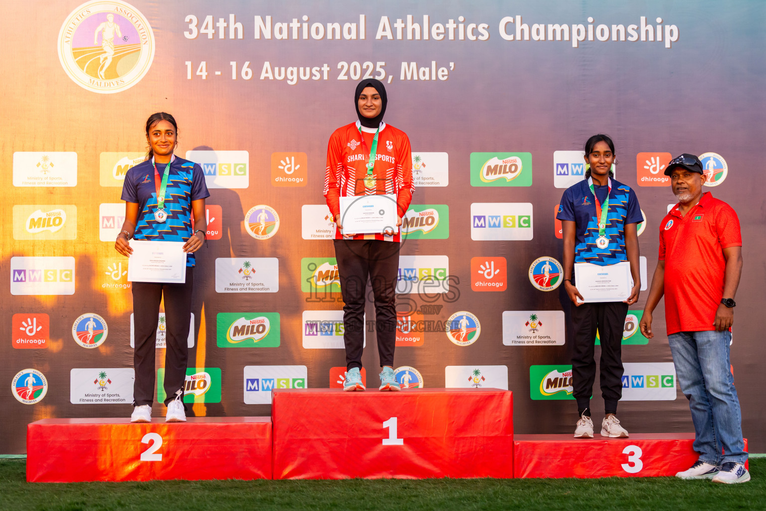 Day 2 of National Athletics Championship 2025 was held at Ekuveni Running Ground in Male', Maldives on Friday, 15th August 2025. Photos: Nausham Waheed  / images.mv