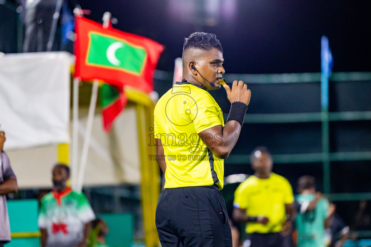 Much Black vs Naalaafushi YC in Day 1 of Laamehi Dhiggaru Ekuveri Futsal Challenge 2024 was held on Friday, 26th July 2024, at Dhiggaru Futsal Ground, Dhiggaru, Maldives Photos: Nausham Waheed / images.mv