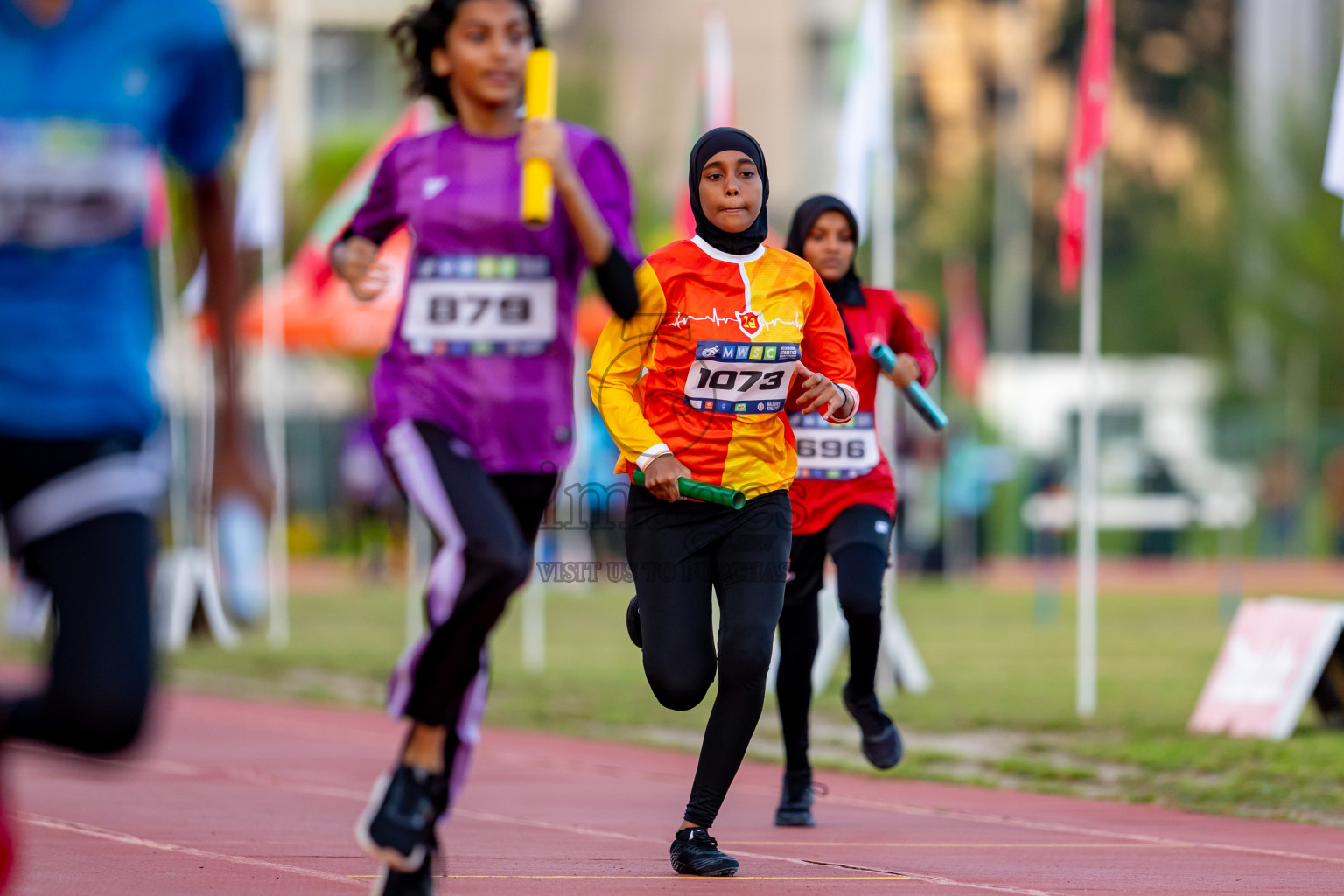 Day 4 of MWSC Interschool Athletics Championships 2024 held in Hulhumale Running Track, Hulhumale, Maldives on Tuesday, 12th November 2024. Photos by: Nausham Waheed / Images.mv