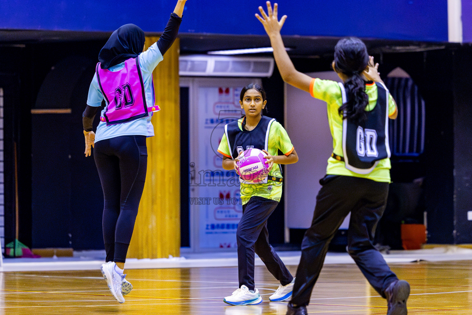 Youth United Sports Club vs SC Skylark in Day 9 of National Netball Tournament 2025 held in Social Center at Male', Maldives on Monday, 26th May 2025. Photos: Nausham Waheed / images.mv