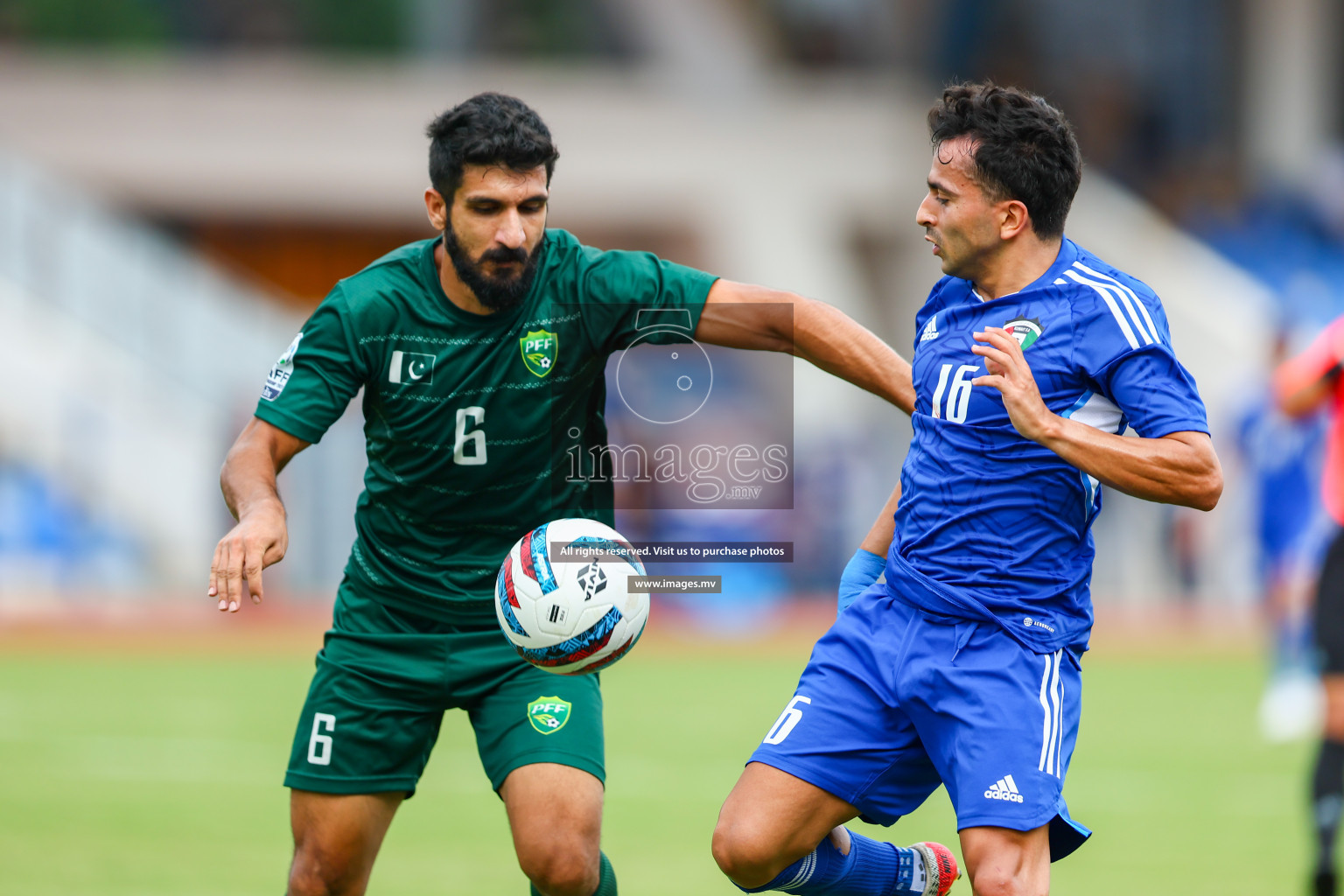 Pakistan vs Kuwait in SAFF Championship 2023 held in Sree Kanteerava Stadium, Bengaluru, India, on Saturday, 24th June 2023. Photos: Nausham Waheed, Hassan Simah / images.mv