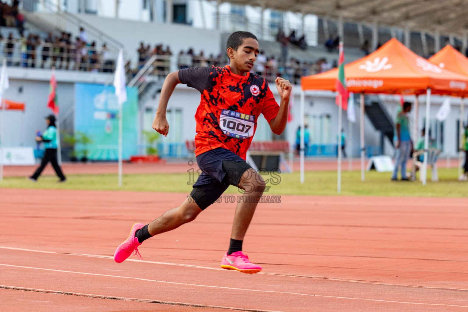 Day 2 of MWSC Interschool Athletics Championships 2024 held in Hulhumale Running Track, Hulhumale, Maldives on Sunday, 10th November 2024. 
Photos by: Hassan Simah / Images.mv