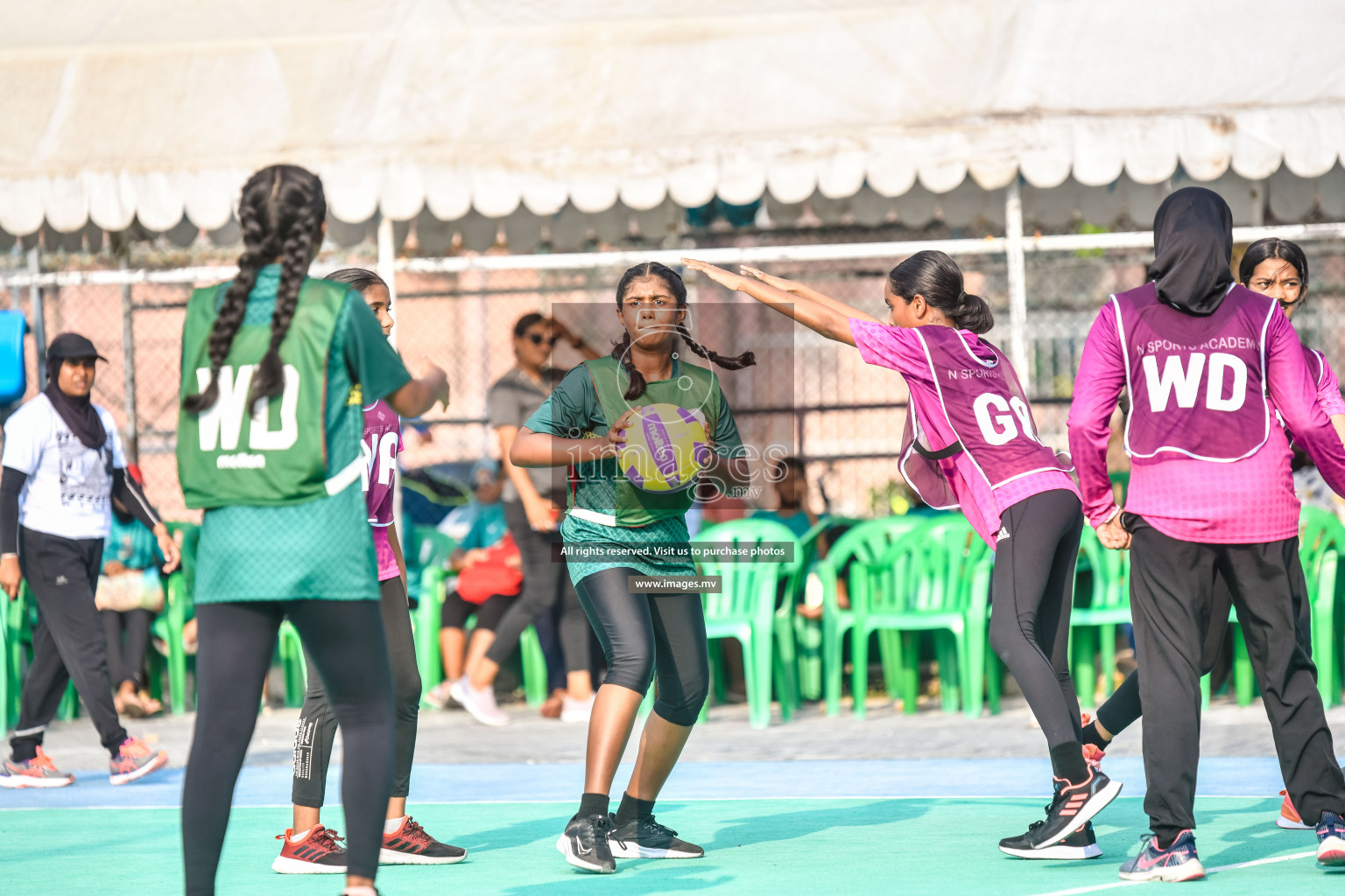 Day 9 of Junior Netball Championship 2022 held in Male', Maldives. Photos by Nausham Waheed