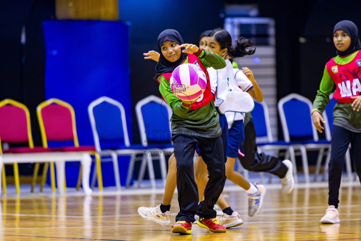 Fiontti Sports Club vs Net Queens in Day 2 of 3rd Junior Championship - Netball association of Maldives, held at Social Center on Monday 20th January 2025 . Photos by Nausham Waheed