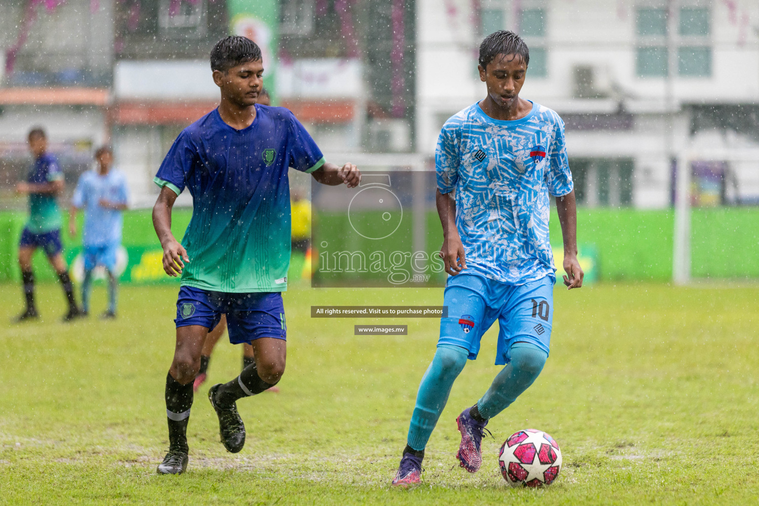 Day 1 of MILO Academy Championship 2023 (u14) was held in Henveyru Stadium Male', Maldives on 3rd November 2023. Photos: Nausham Waheed / images.mv