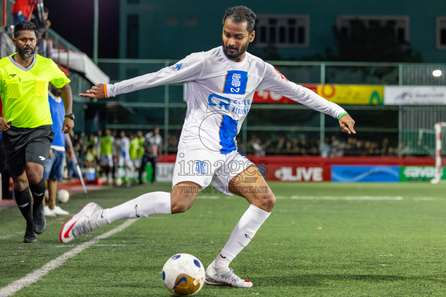 S. Hithadhoo VS S. Maradhoo in Day 7 of Golden Futsal Challenge 2025 was held on Saturday, 11th January 2025, in Hulhumale', Maldives Photos: Hassan Simah / images.mv