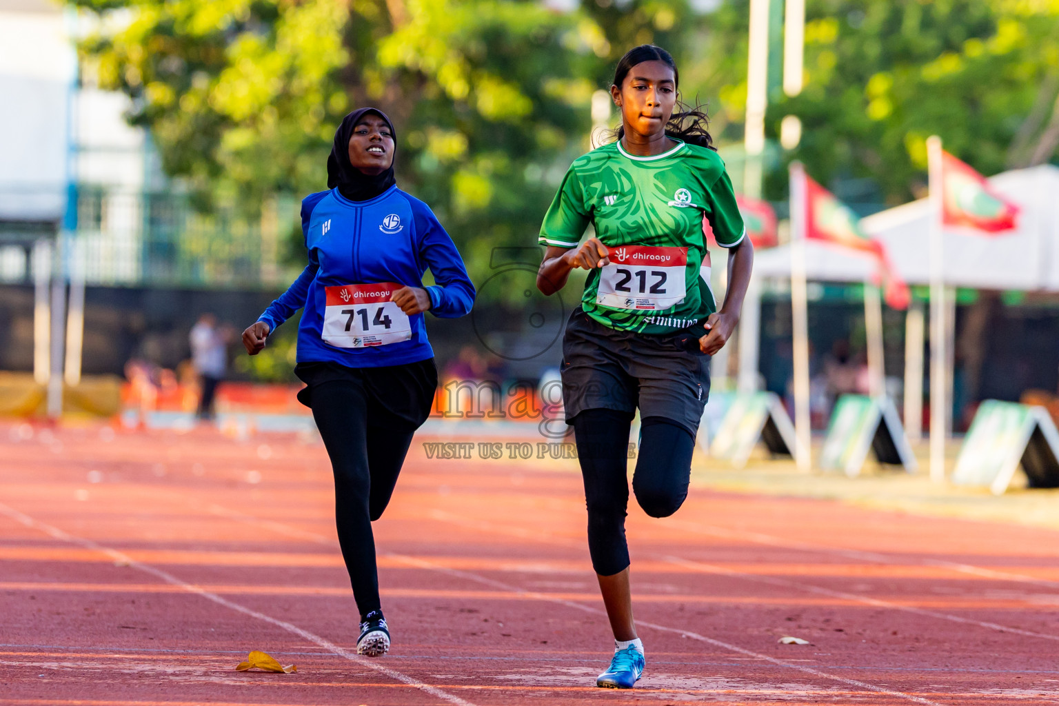Day 2 of Inter-school Athletics Championship 2025 held in Ekuveni Synthetic Track, Male', Maldives on Tuesday, 07th October 2025. Photos by: Nausham Waheed / Images.mv