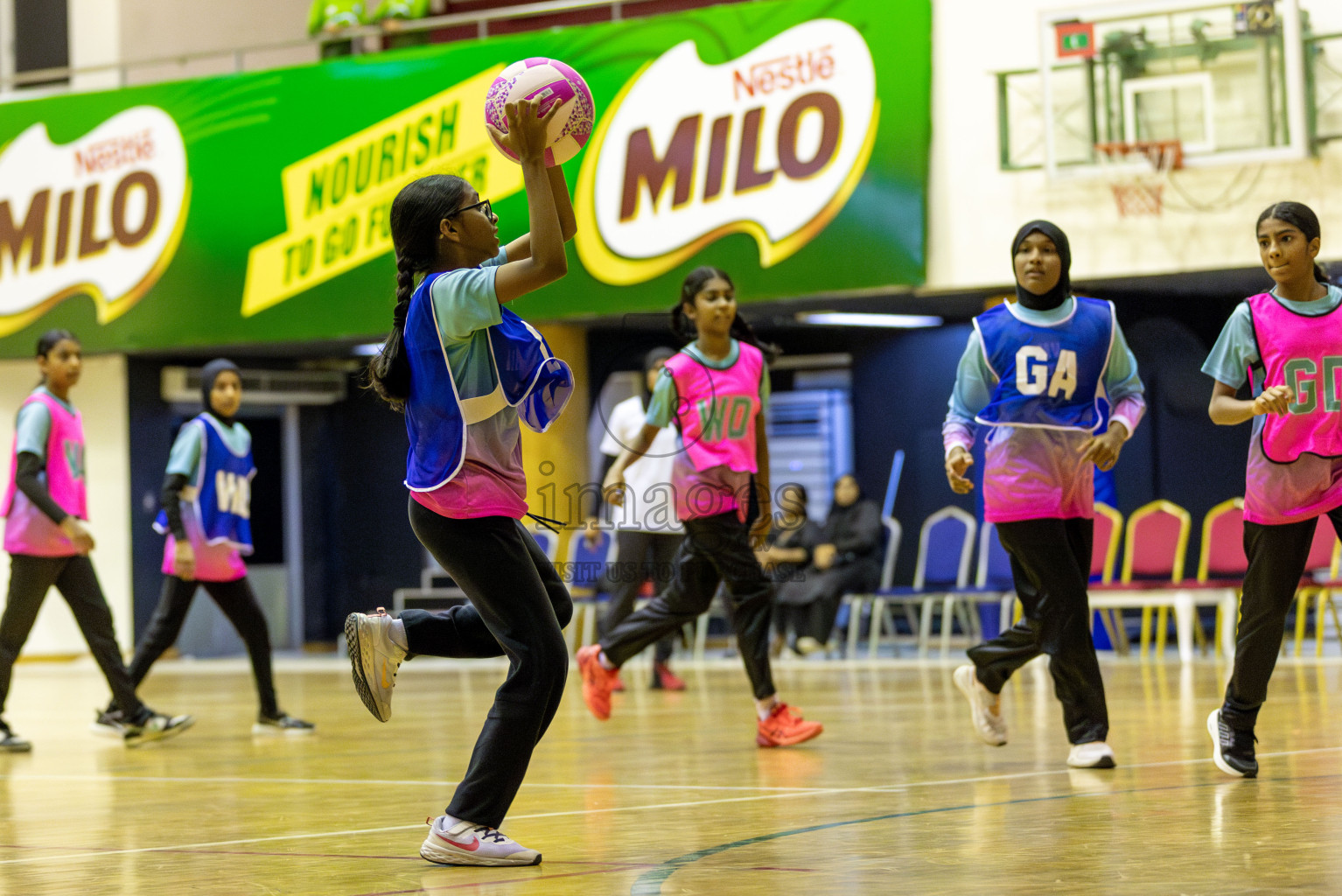 Netkids A vs Netkids B in Day 2 of 3rd Junior Championship - Netball association of Maldives, held at Social Center on Monday 20th January 2025 . Photos by Shuu Abdul Sattar