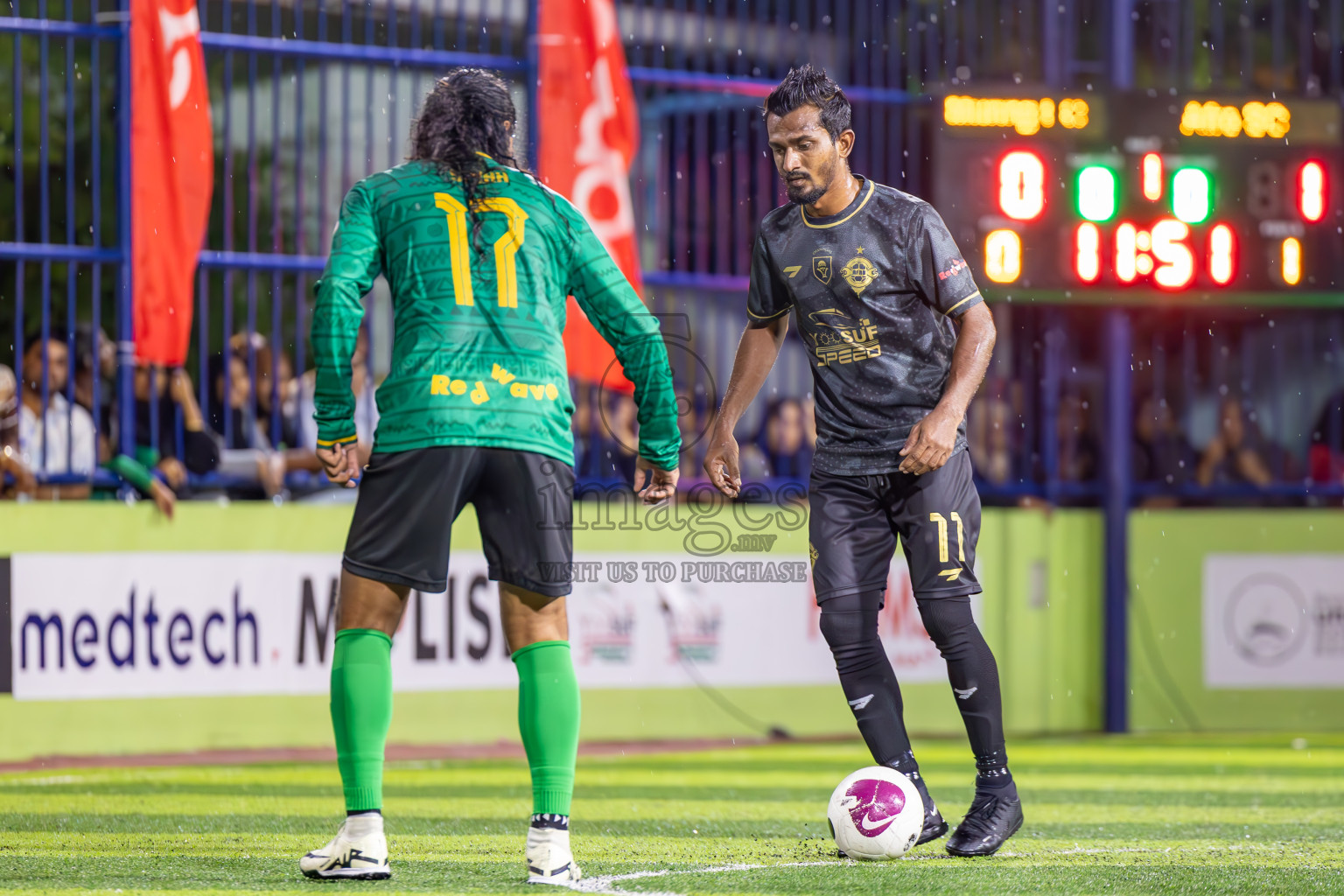 Muring FC vs Afro SC in Semi Final of Eydhafushi Futsal Cup 2024 was held on Monday , 15th April 2024, in B Eydhafushi, Maldives Photos: Ismail Thoriq / images.mv