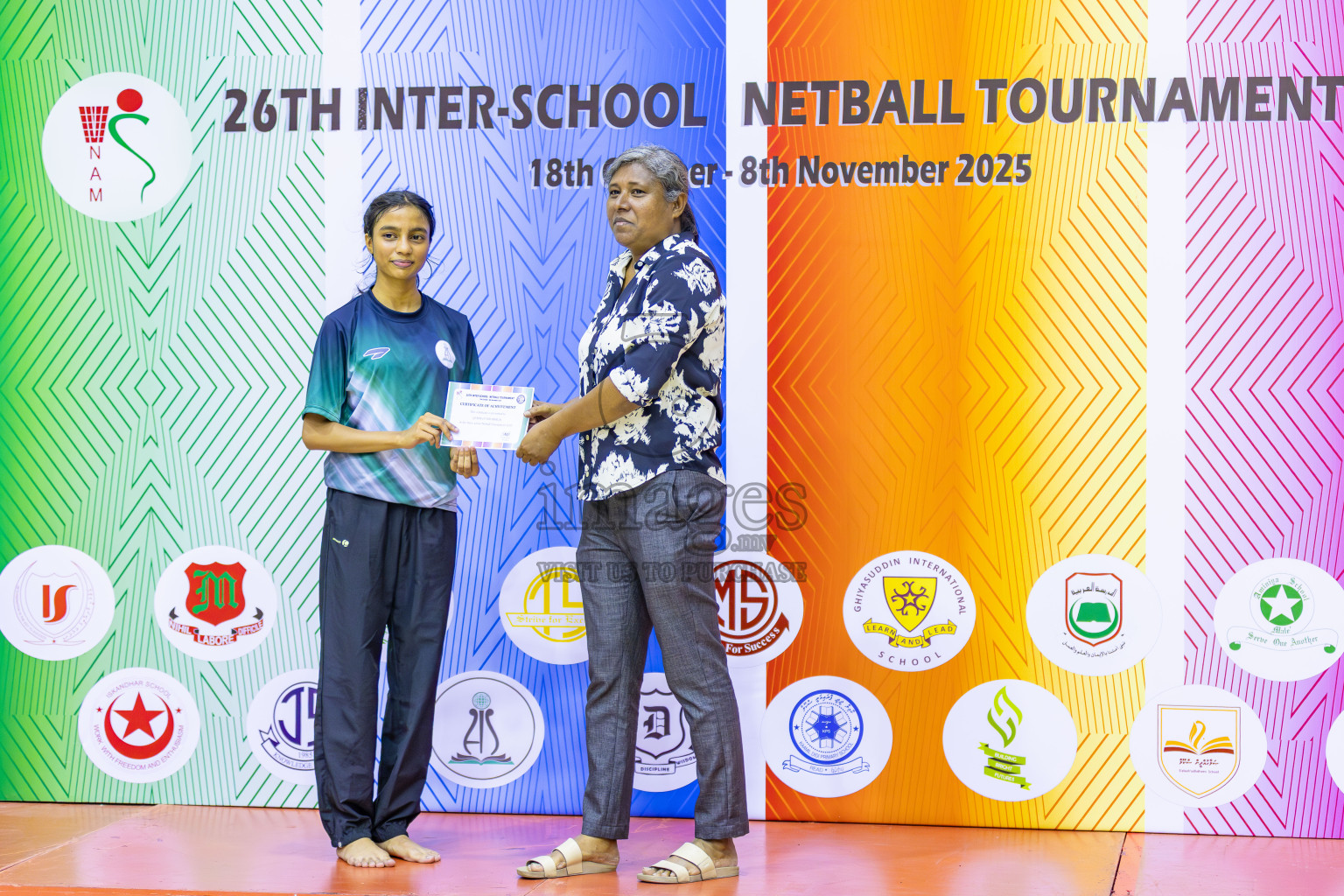 Day 3 of Inter-School Netball Tournament 2025 was held in Social Center Indoor Hall on Monday, 20th October 2025. Photos: Areef Adam / images.mv