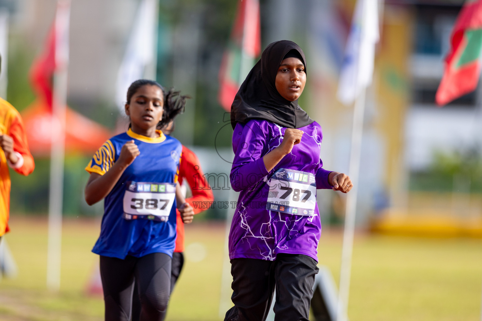 Day 3 of MWSC Interschool Athletics Championships 2024 held in Hulhumale Running Track, Hulhumale, Maldives on Monday, 11th November 2024. 
Photos by: Hassan Simah / Images.mv