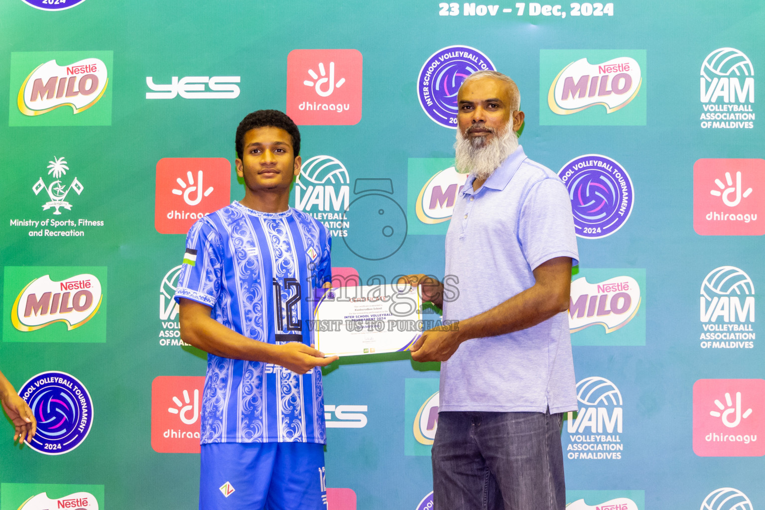 Finals of Interschool Volleyball Tournament 2024 was held in Social Center at Male', Maldives on Friday, 6th December 2024. Photos: Nausham Waheed / images.mv