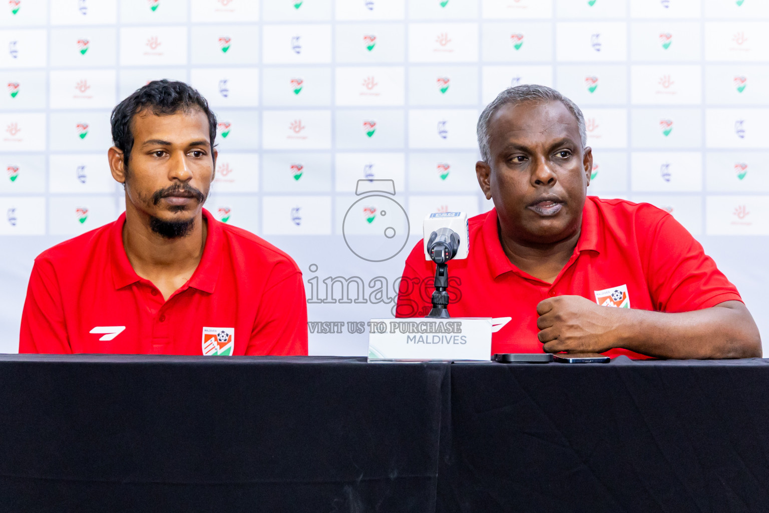 Final Pre-Match Press Conference of AFC Asian Cup Saudi Arabia 2027 Qualifiers -Maldives vs Tajikistan was held at National Stadium in Male', Maldives on Monday, 13th October 2025. Photos: Nausham Waheed / images.mv