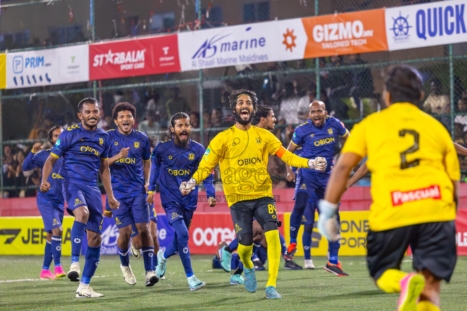 Th Thimarafushi vs B Eydhafushi in Quarter Finals of Golden Futsal Challenge 2024 which was held on Friday, 1st March 2024, in Hulhumale', Maldives Photos: Ismail Thoriq / images.mv