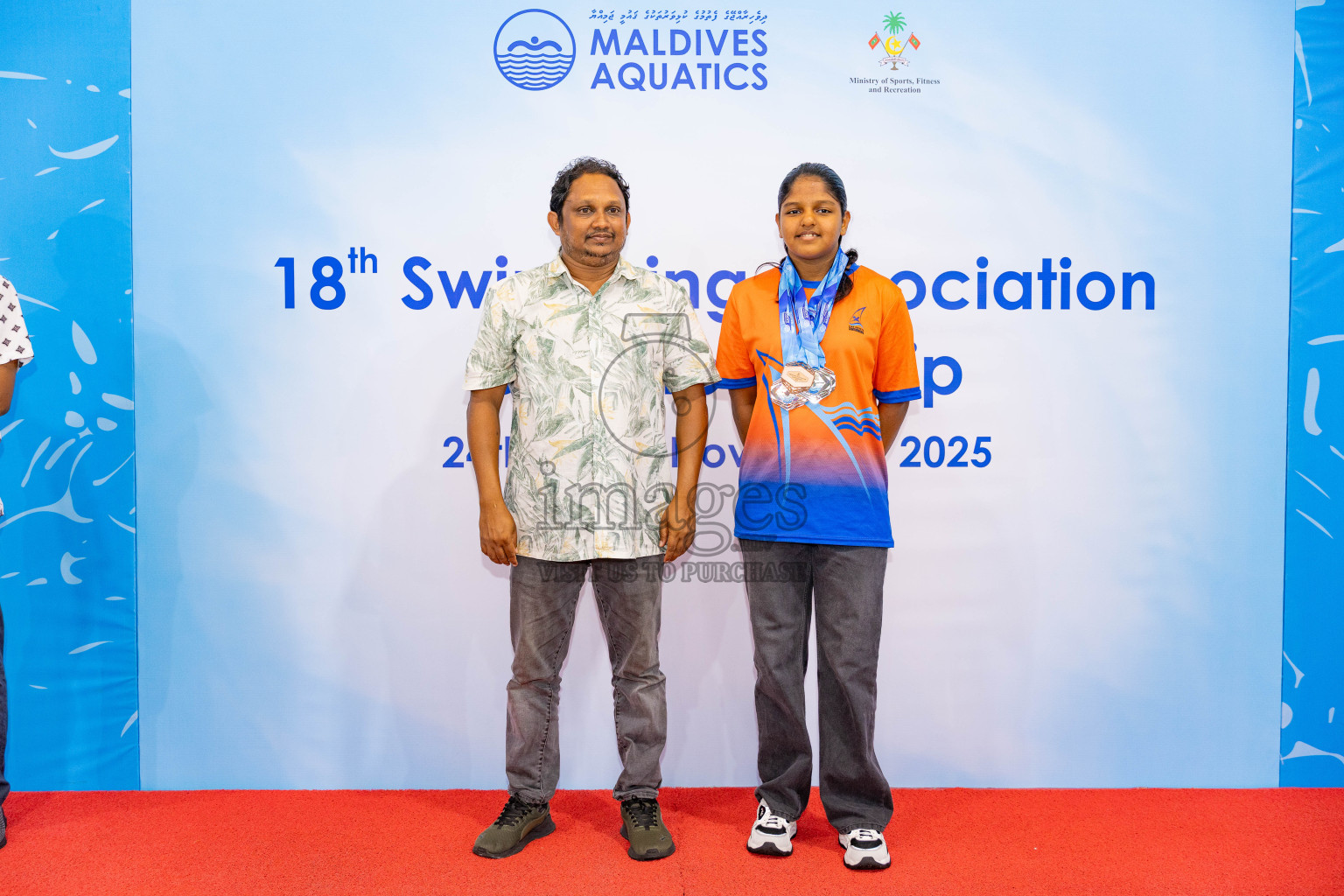 18th Swimming Association Championship 2025, Closing Ceremony was held on Saturday, 29th November 2025 at Swimming Track Hulhumale', Maldives. Photos: Areef Adam / images.mv
