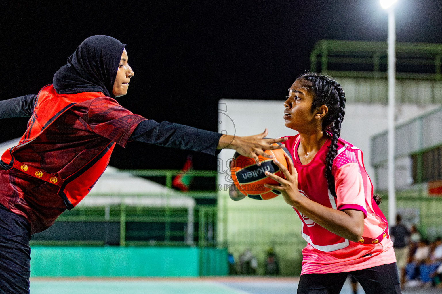 Day 2 of 23rd Netball Association Championship was held in Ekuveni Netball Court at Male', Maldives on Friday, 28th April 2024. Photos: Nausham Waheed / images.mv