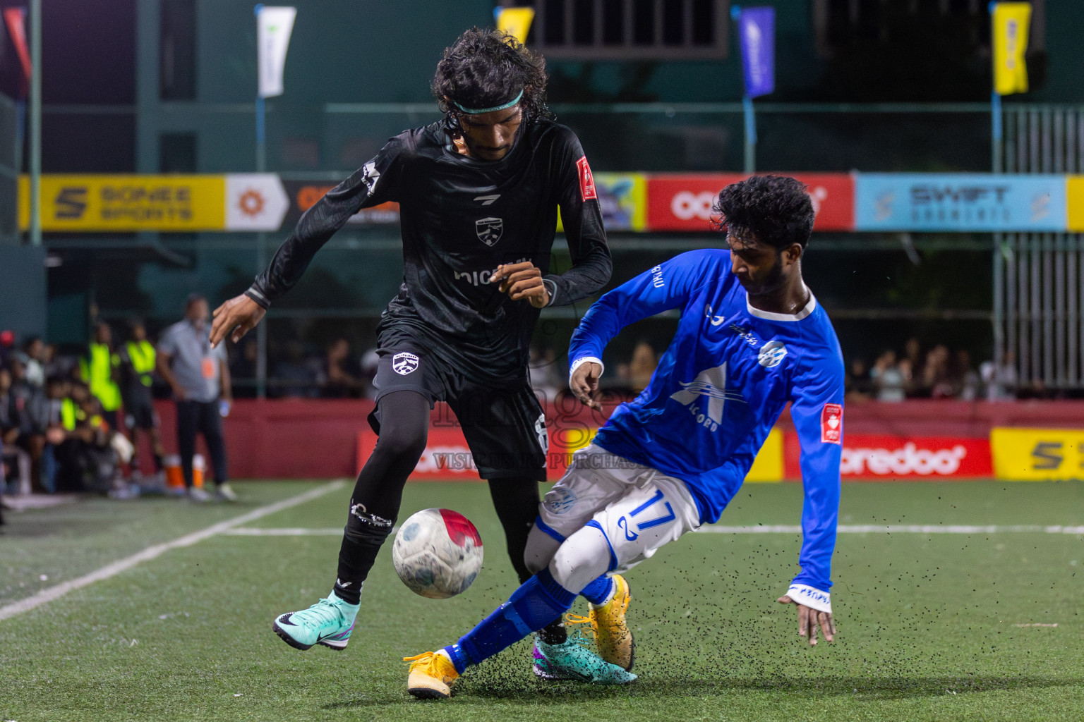 R Inguraidhoo vs R Hulhudhuffaaru in Day 6 of Golden Futsal Challenge 2024 was held on Saturday, 20th January 2024, in Hulhumale', Maldives Photos: Mohamed Mahfooz Moosa / images.mv