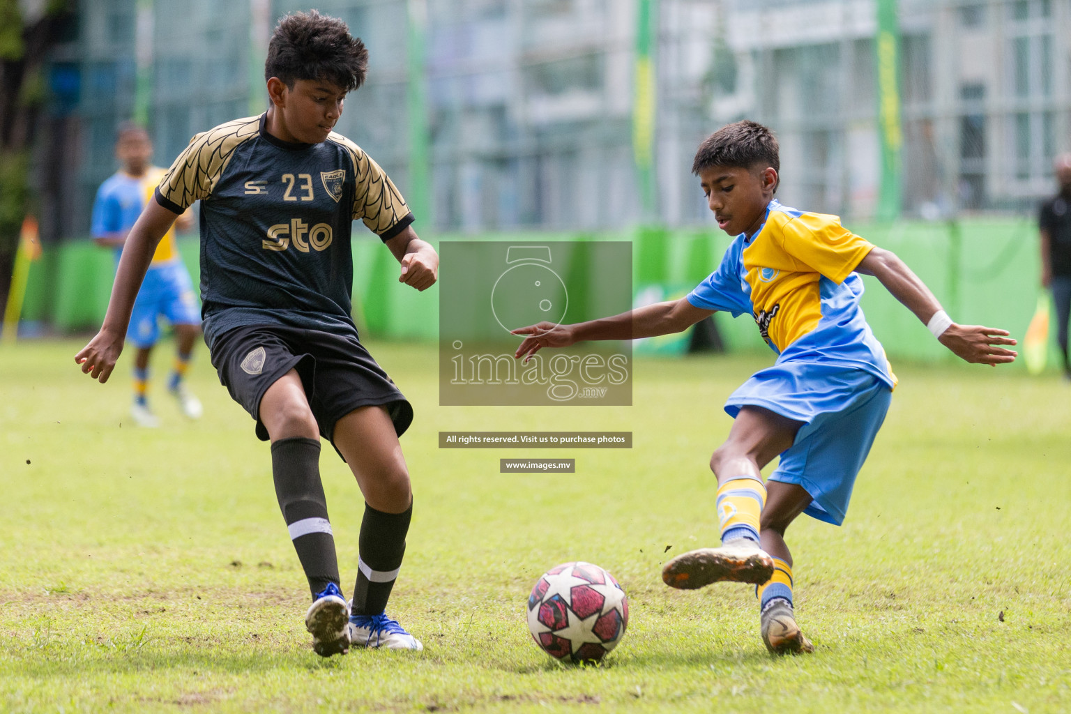 Day 1 of MILO Academy Championship 2023 (u14) was held in Henveyru Stadium Male', Maldives on 3rd November 2023. Photos: Nausham Waheed / images.mv