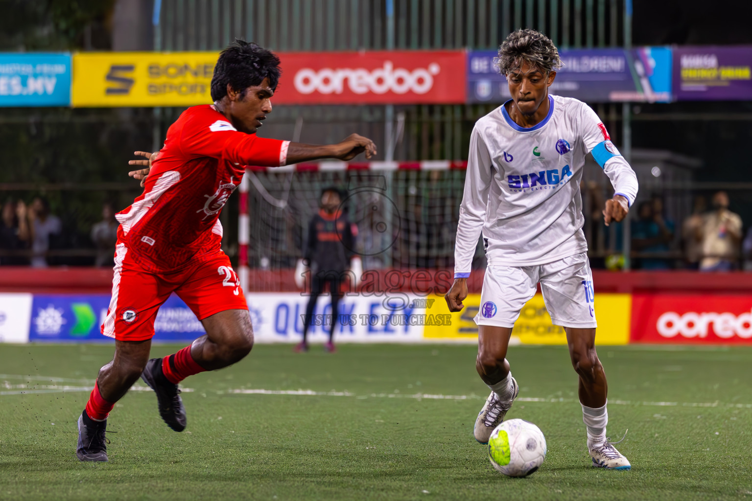 HA Ihavandhoo vs HA Maarandhoo in Day 9 of Golden Futsal Challenge 2024 was held on Tuesday, 23rd January 2024, in Hulhumale', Maldives
Photos: Ismail Thoriq / images.mv