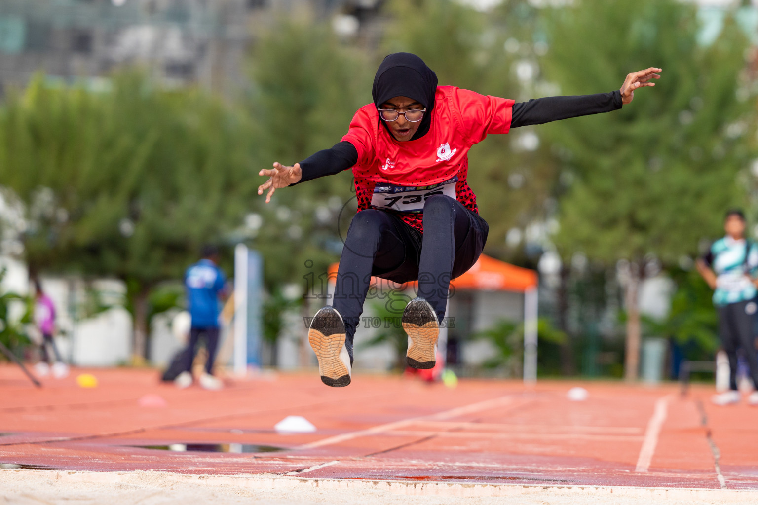 Day 2 of MWSC Interschool Athletics Championships 2024 held in Hulhumale Running Track, Hulhumale, Maldives on Sunday, 10th November 2024. 
Photos by:  Hassan Simah / Images.mv