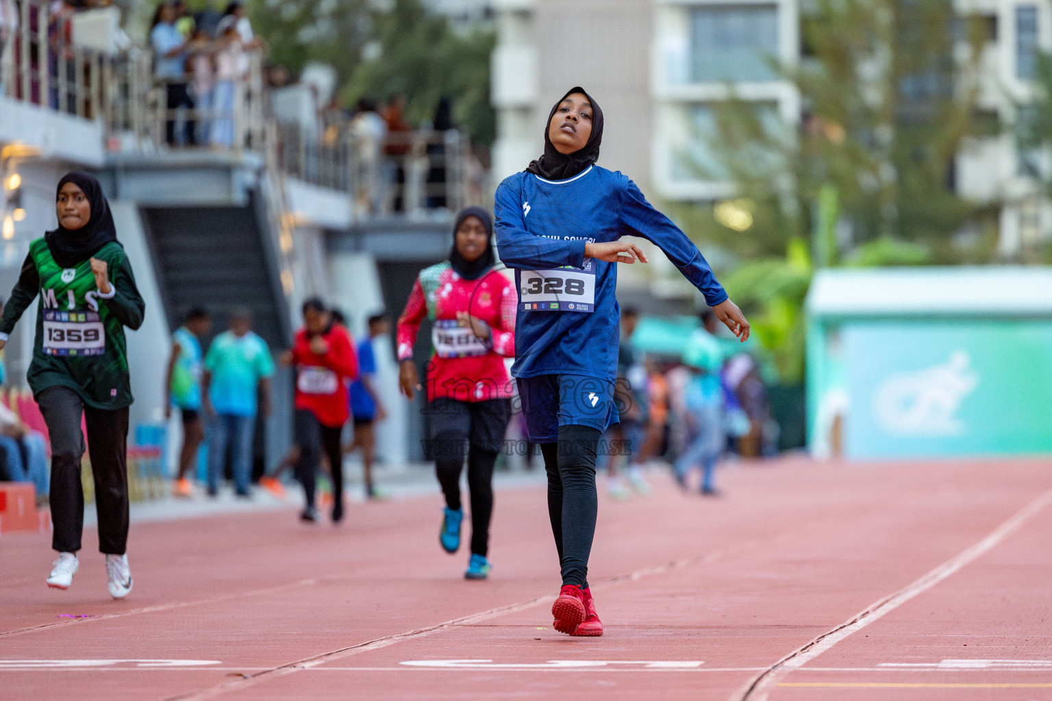 Day 2 of MWSC Interschool Athletics Championships 2024 held in Hulhumale Running Track, Hulhumale, Maldives on Sunday, 10th November 2024. 
Photos by: Hassan Simah / Images.mv