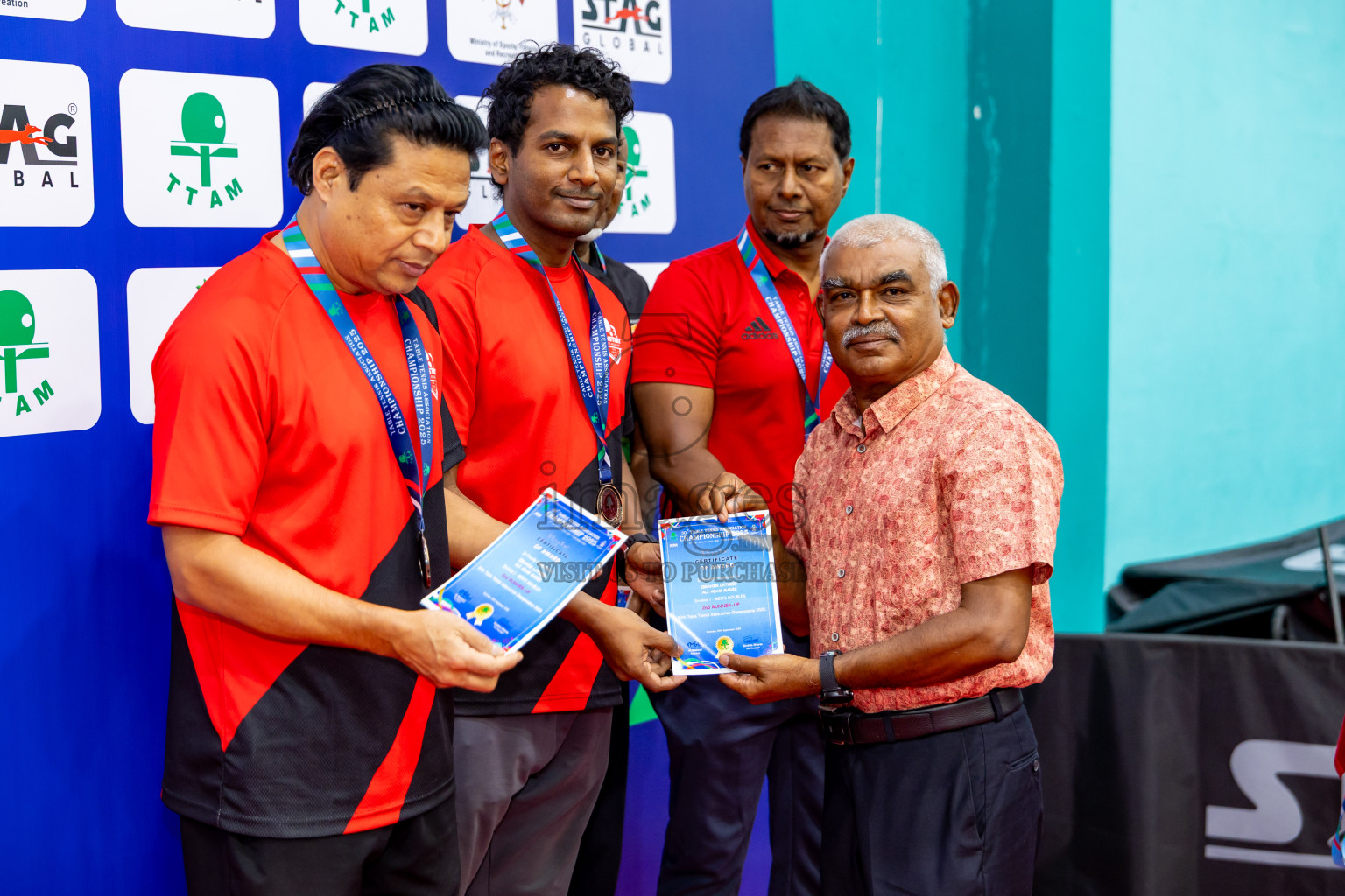 Finals of 30th Table Tennis Association Championship 2025 was held on Saturday, 20th September 2025 in Male' TT Hall, Male', Maldives. Photos: Nausham Waheed / images.mv