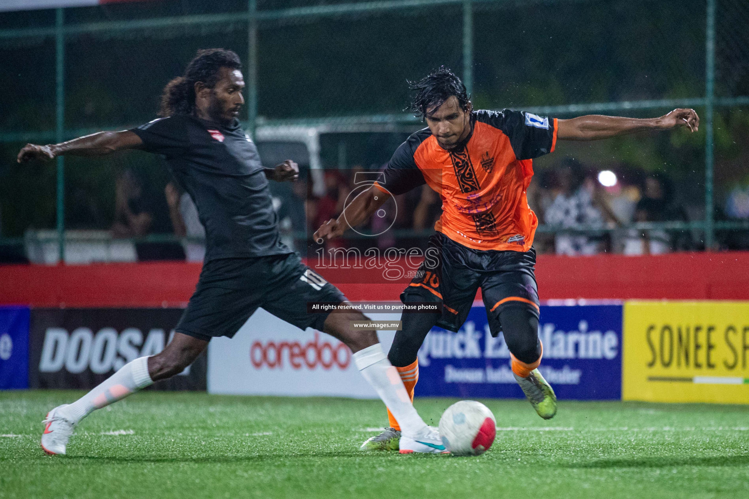 ADh. Hangnaameedhoo vs ADh. Dhagethi in Day 7 of Golden Futsal Challenge 2023 on 11 February 2023 in Hulhumale, Male, Maldives