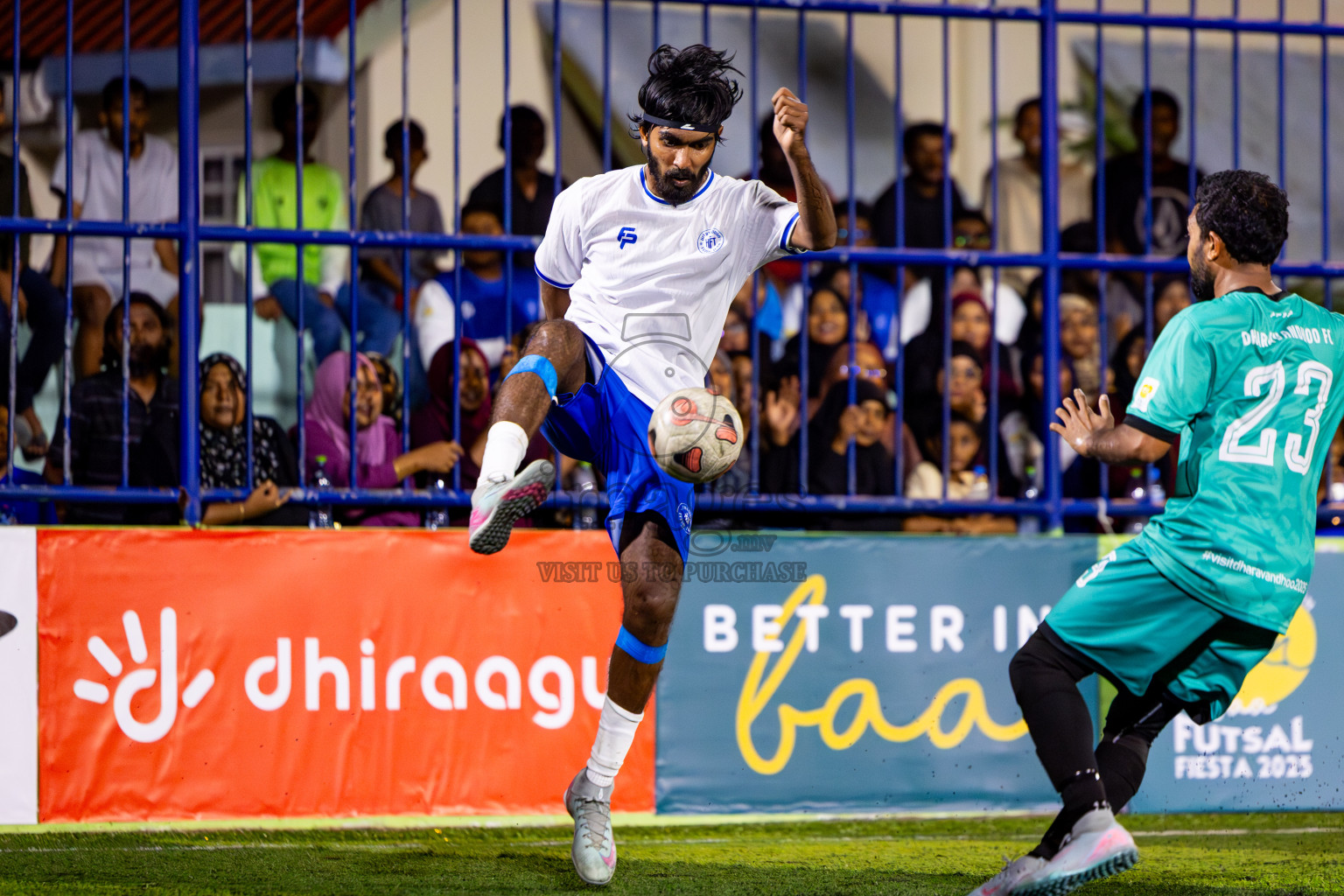Hithaadhoo vs Dharavandhoo in Day 7 of Better in Baa Futsal Fiesta 2025 Men's division held in B. Eydhafushi, Maldives on Tuesday, 11th November 2025. Photos: Nausham Waheed / images.mv