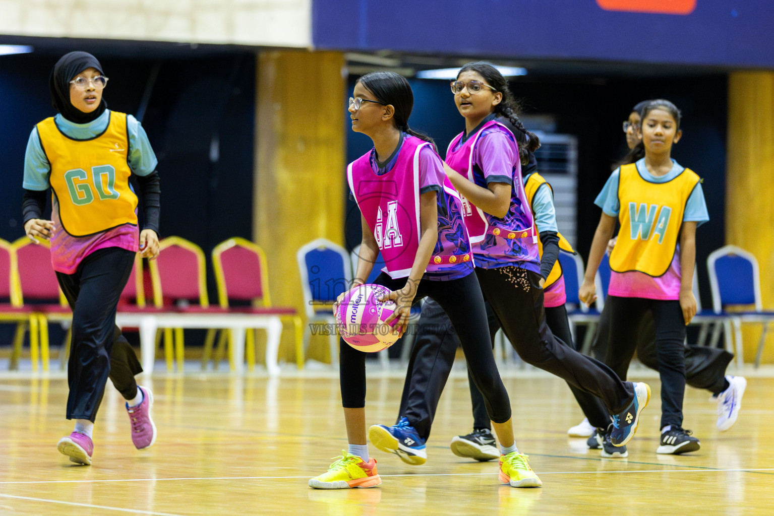 Netkids B vs N Sports academy B (U13) in Day 1 of 3rd Junior Championship - Netball association of Maldives, held at Social Center on 19th January 2025 . Photos by Shuu Abdul Sattar / Images.mv