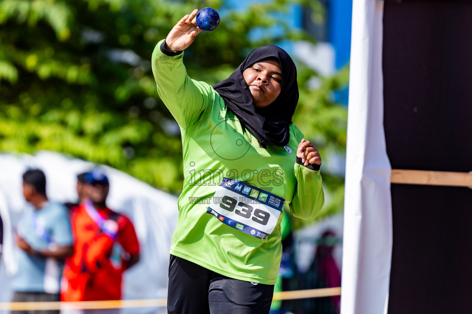 Day 3 of MWSC Interschool Athletics Championships 2024 held in Hulhumale Running Track, Hulhumale, Maldives on Monday, 11th November 2024. Photos by:  Nausham Waheed / Images.mv