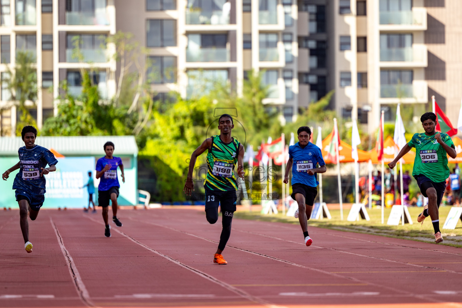 Day 1 of MWSC Interschool Athletics Championships 2024 held in Hulhumale Running Track, Hulhumale, Maldives on Saturday, 9th November 2024. 
Photos by: Hassan Simah / Images.mv